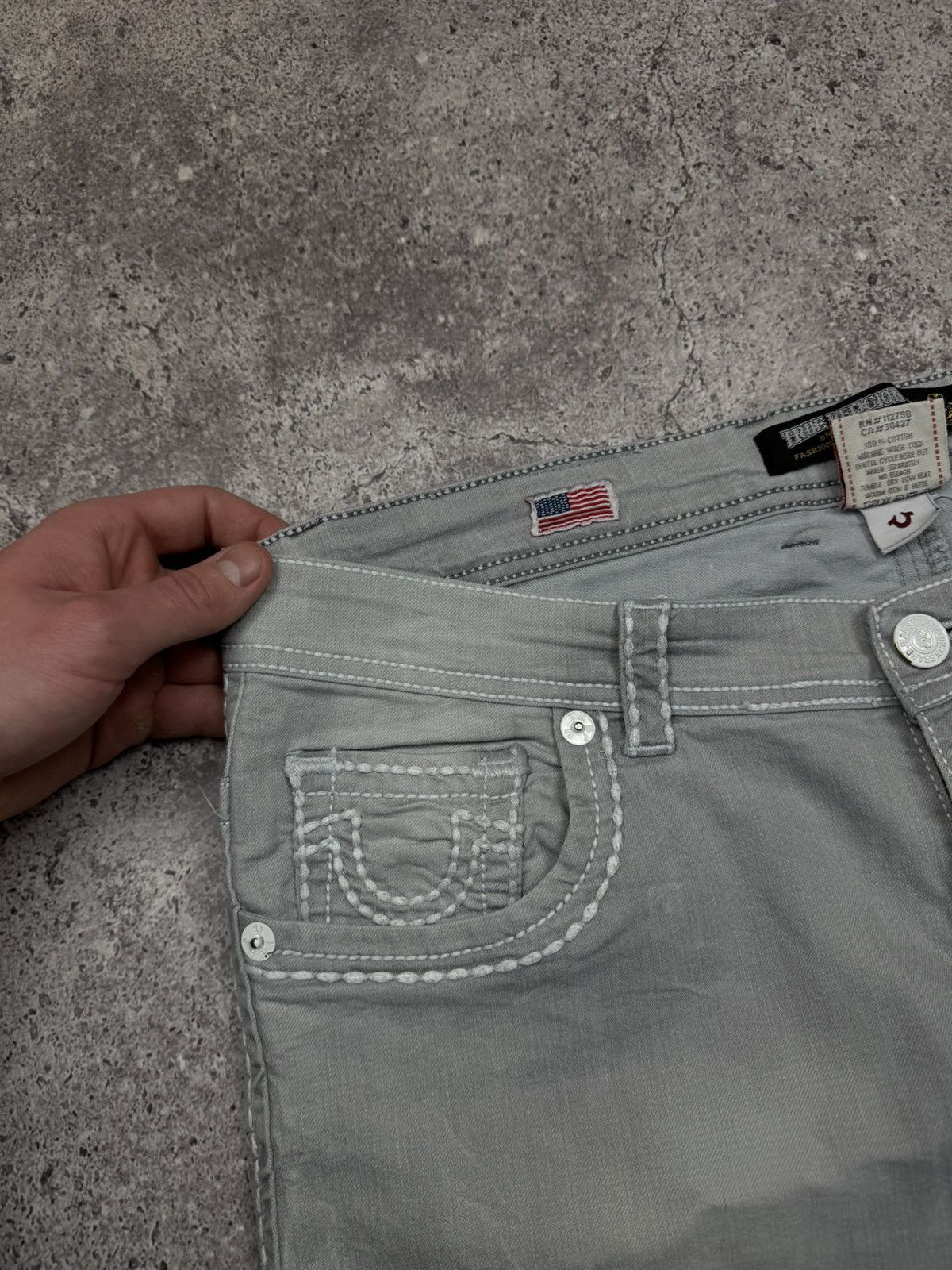 True Religion Vintage True Religion Y2K Baggy Flared Japanese Silver Jeans Size US 36 / EU 52 - 8 Thumbnail