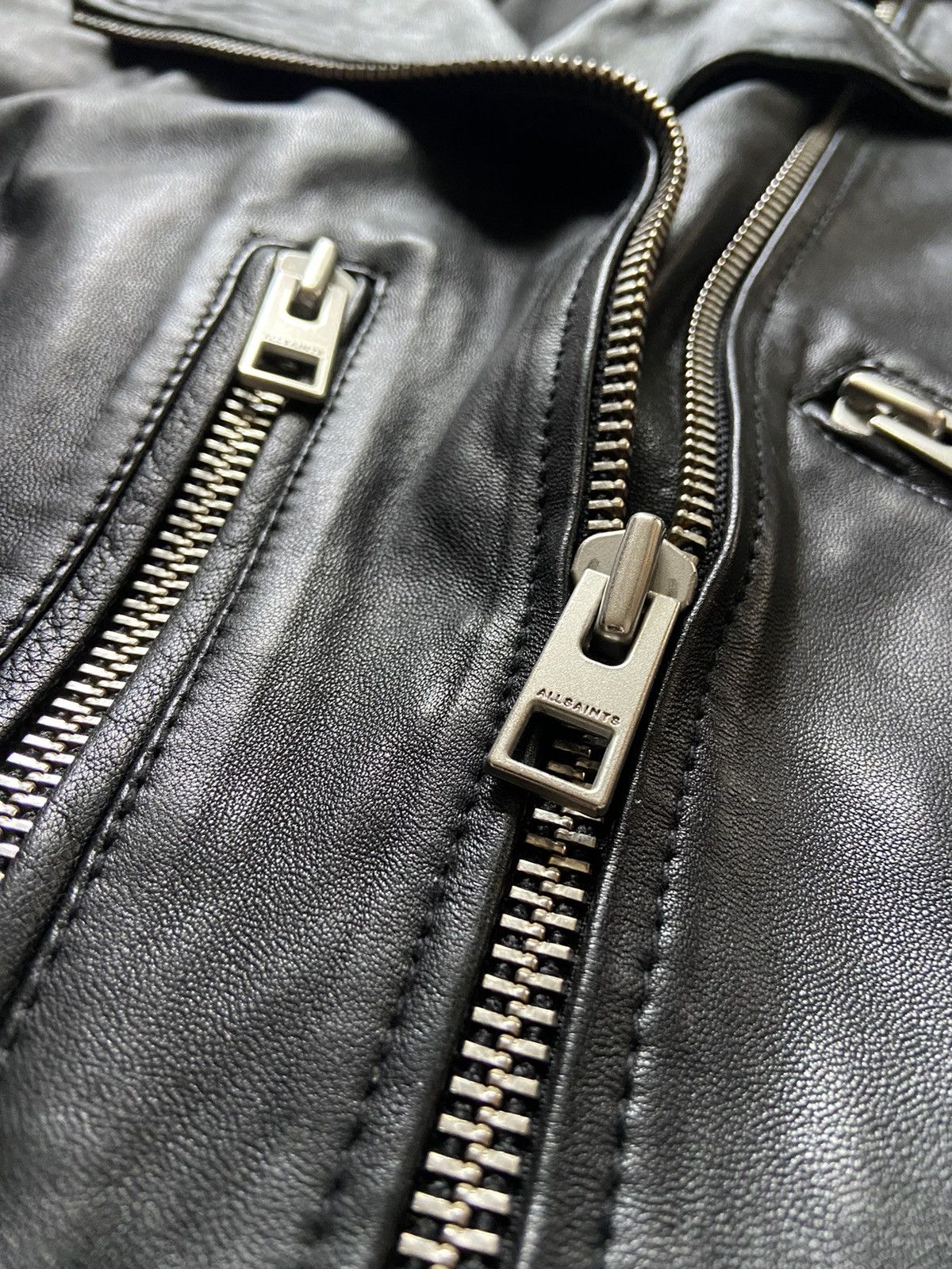 Allsaints Allsaints Leather Balfern Biker Jacket Womens Streetwear Size M / US 6-8 / IT 42-44 - 5 Thumbnail