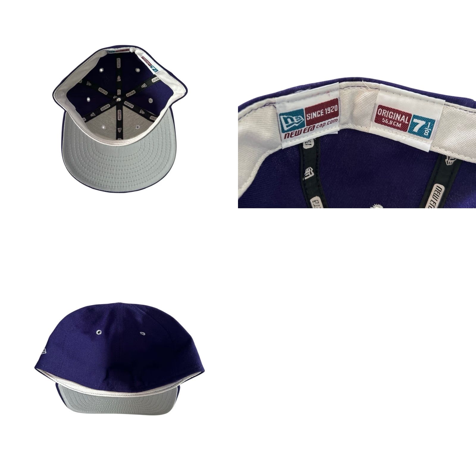 New Era vintage New Era fitted hat 7 1/8 purple USA Wool Blend NWT deadstock 00s embroidered logos Mens Hats Size ONE SIZE - 8 Thumbnail
