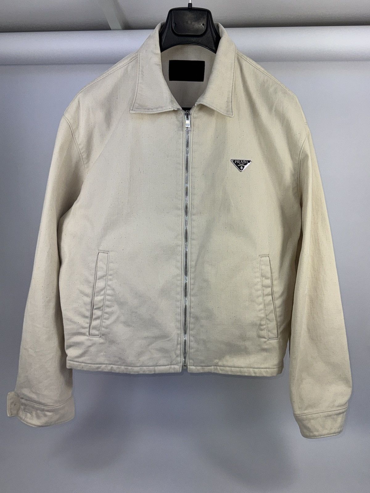 Prada PRADA TRIANGLE LOGO OVERSIZED DENIM JACKER Size US M / EU 48-50 / 2 - 1 Thumbnail