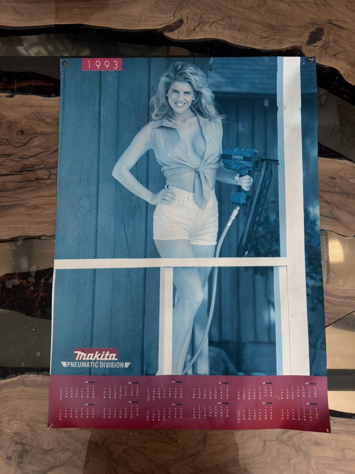 Playboy Makita Nail Gun Babe 1993 Calendar Sexy Girl Poster Size ONE SIZE - 3 Thumbnail