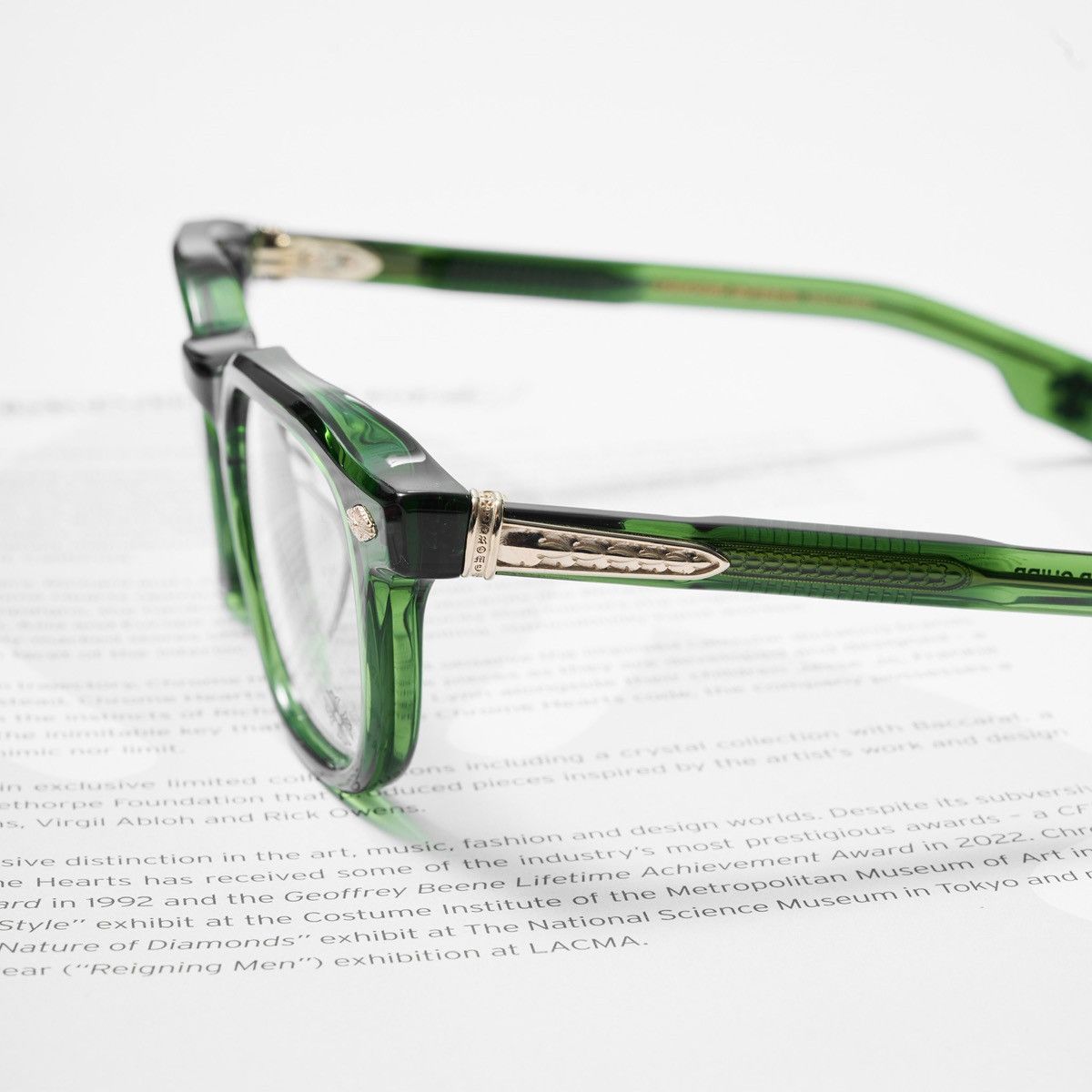 Chrome Hearts CHROME HEARTS CHIRP CHIRP DARK OLIVE GLASSES Size ONE SIZE - 3 Thumbnail