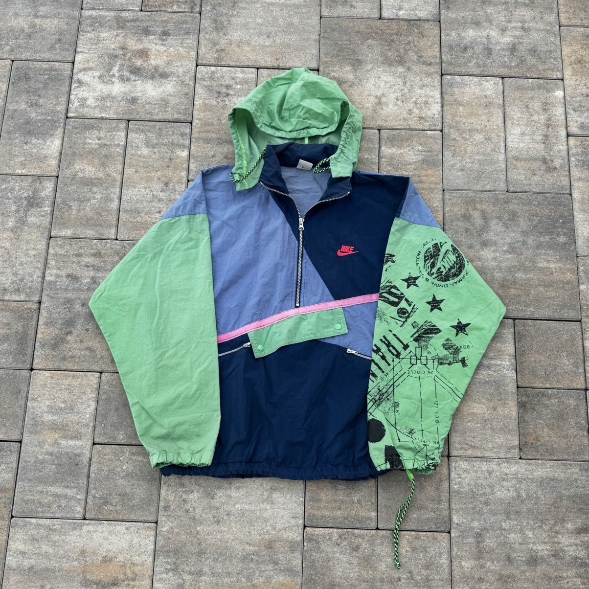 Nike Vintage 90s Nike Nylon Light Zip Windbreaker Track Jacket Size US L / EU 52-54 / 3 - 1 Thumbnail
