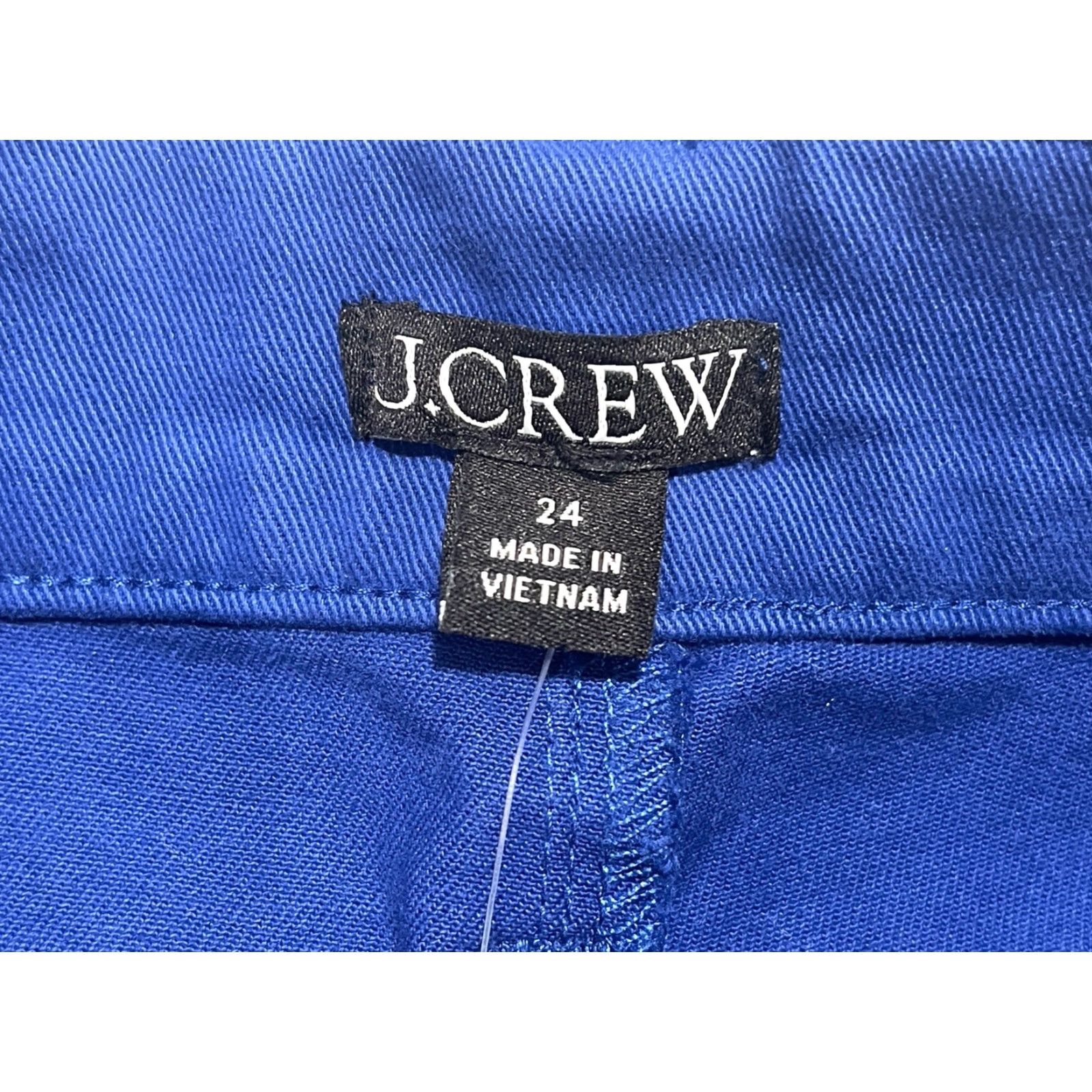 J.Crew VINTAGE J.Crew Women's Pants Slim Wide Leg Cropped Size 24 Blue Cotton Spandex Pockets Bohemian Hippie Preppy Size 42" / US 20 - 6 Thumbnail
