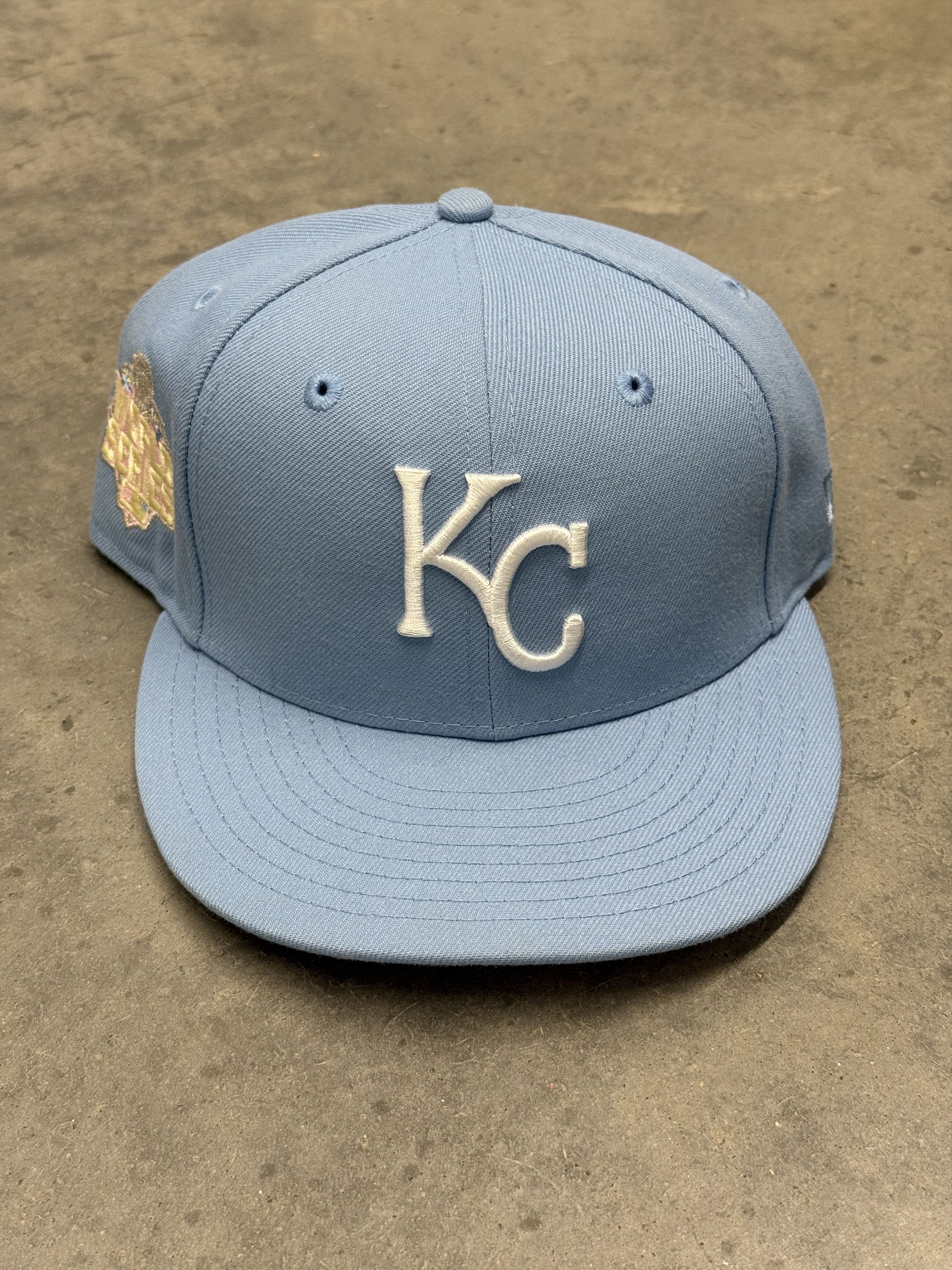 Hat Club 7 3/8 KC Royals Cotton Candy Hat 2015 World Series Patch Size ONE SIZE - 2 Thumbnail