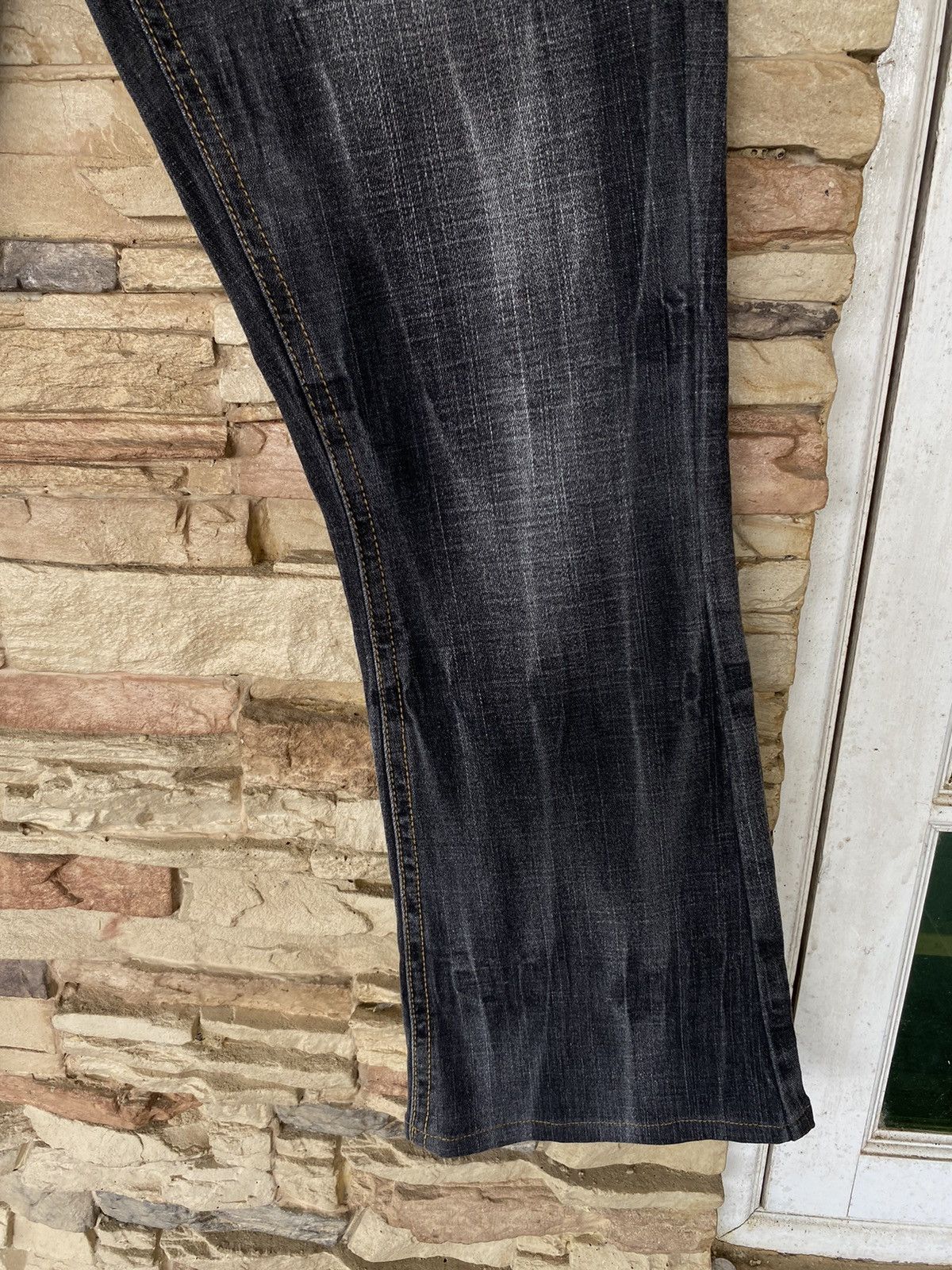 If Six Was Nine BCBG Skull Cross 💀 Flare Jeans Button Boot Cut Size US 33 - 13 Thumbnail