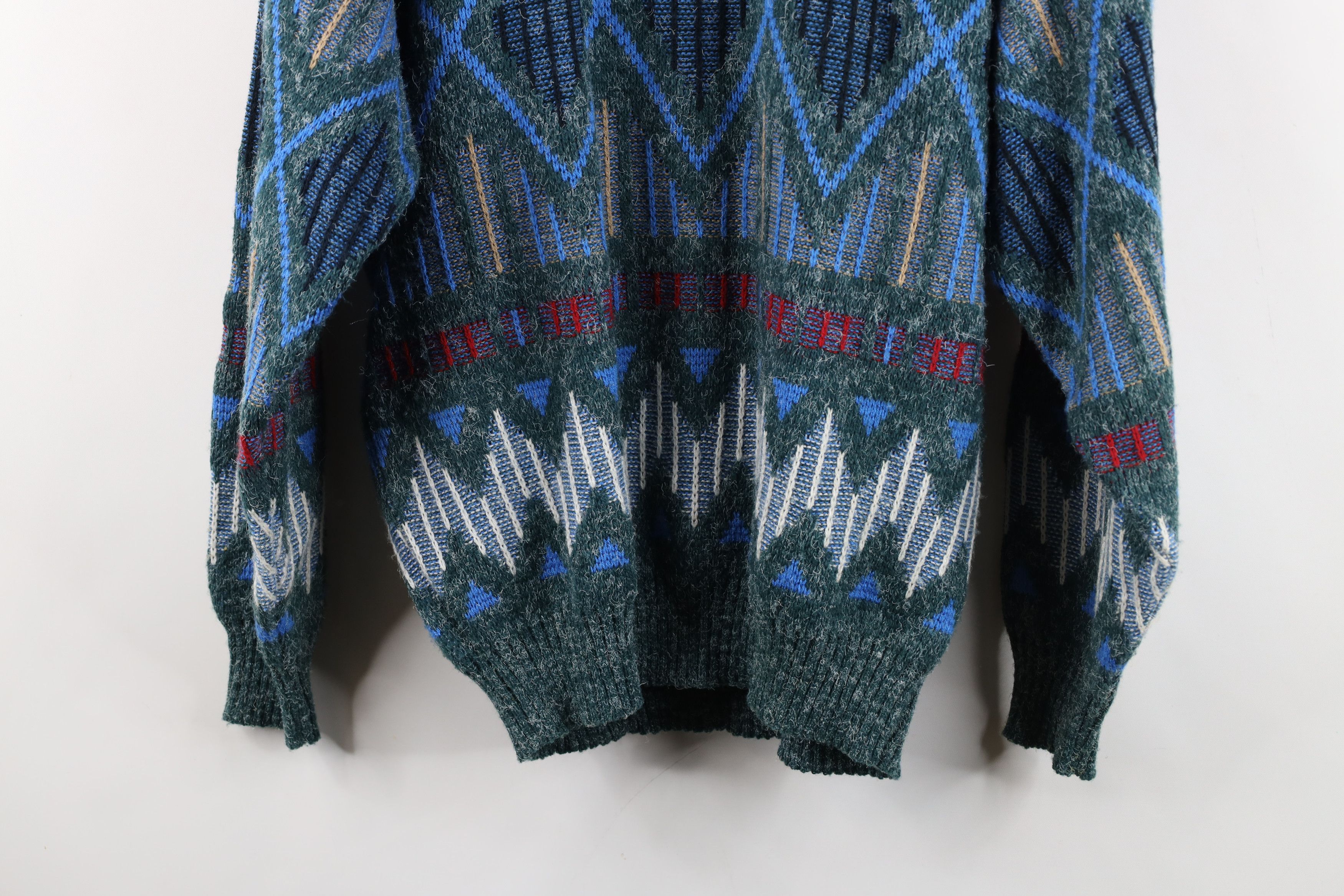 Vintage Vintage 90s Coogi Style Fair Isle Knit Crewneck Sweater Size US L / EU 52-54 / 3 - 12 Thumbnail