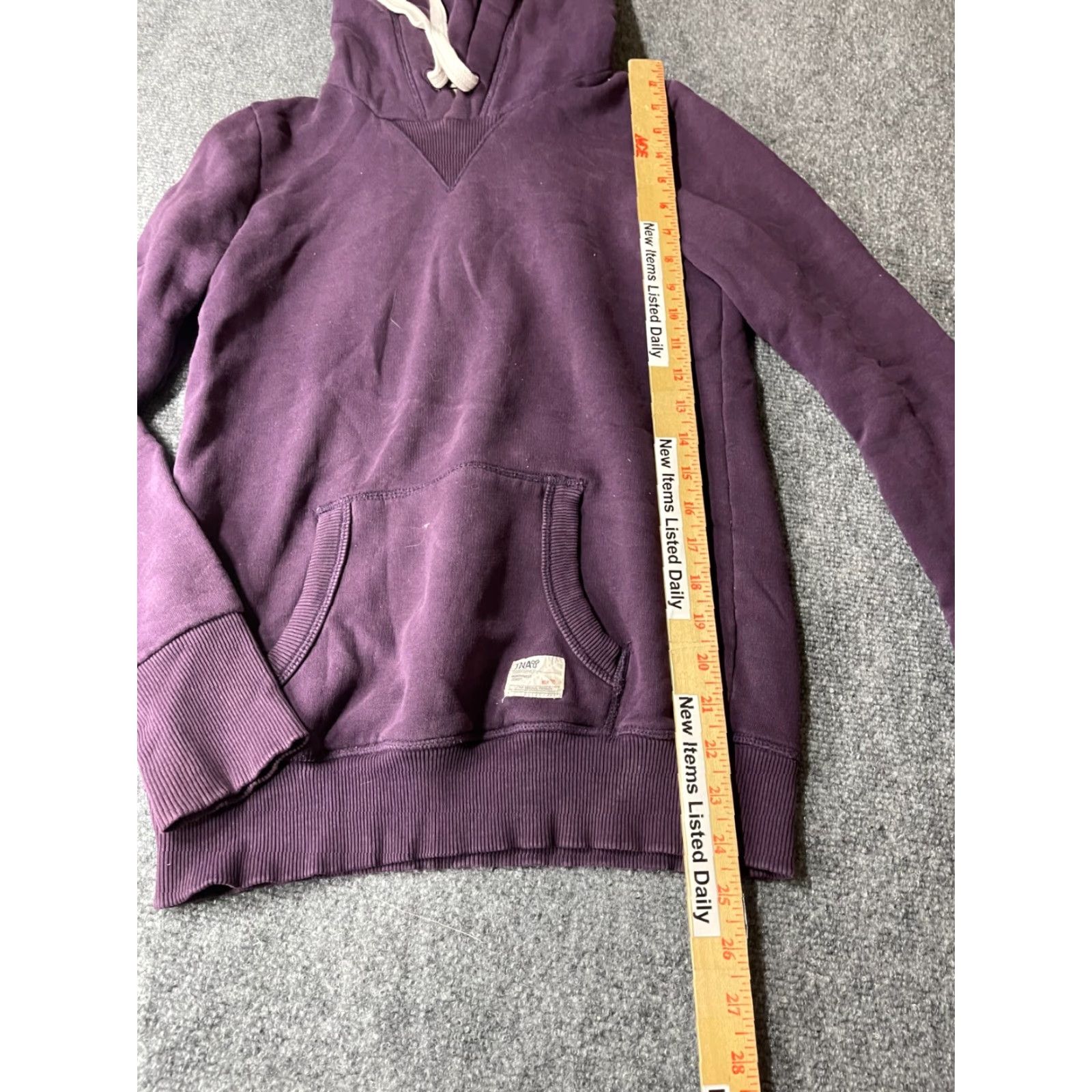 TNA VINTAGE TNA Cozy Fleece Boyfriend Hoodie Womens XS Purple Hooded Sweatshirt Brill Pocket Size XS / US 0-2 / IT 36-38 - 2 Thumbnail