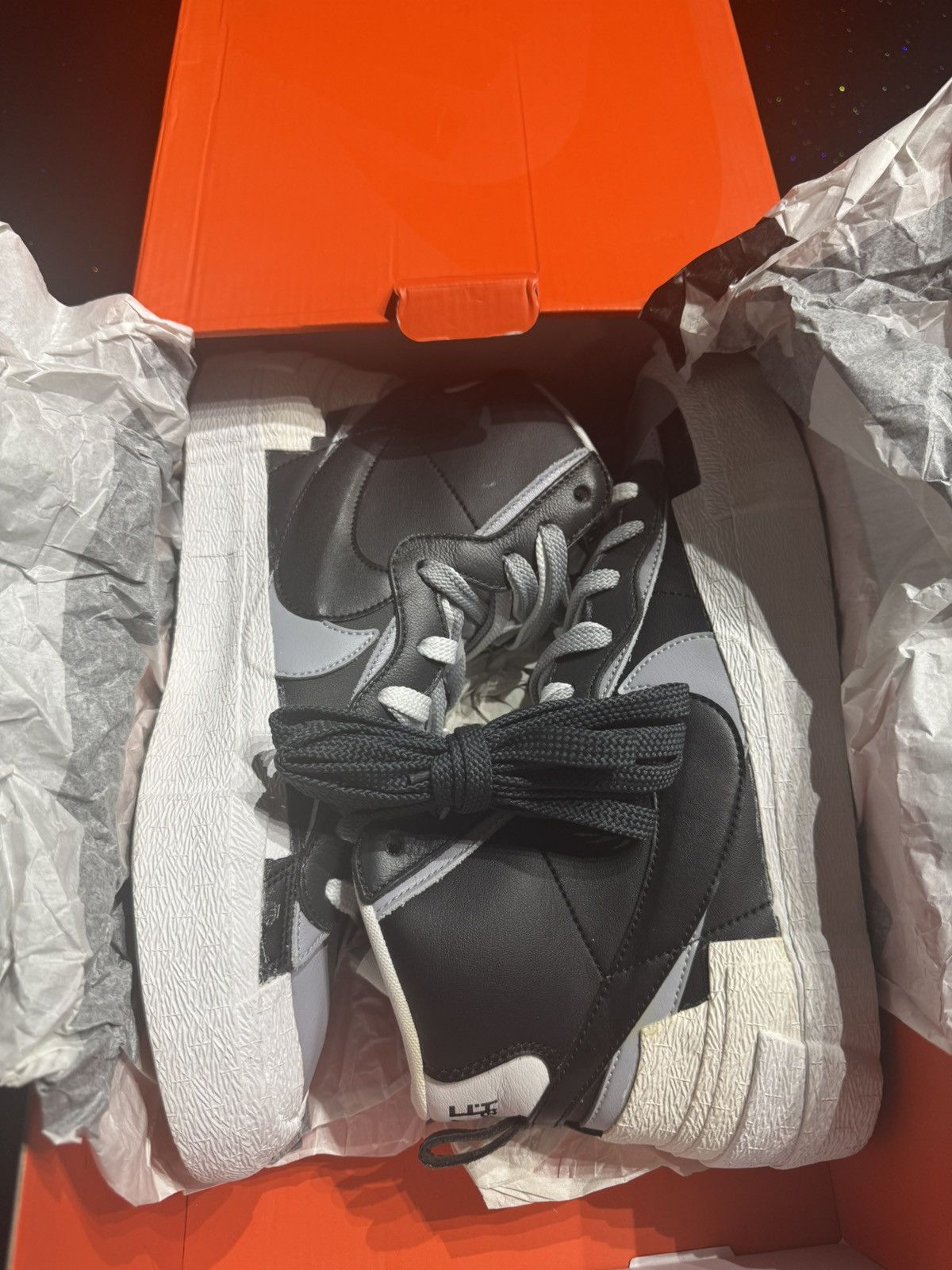 Nike × Sacai sacai x Nike Blazer Mid ‘Black Grey’ - Size 11.5 Size US 11.5 / EU 44-45 - 7 Thumbnail