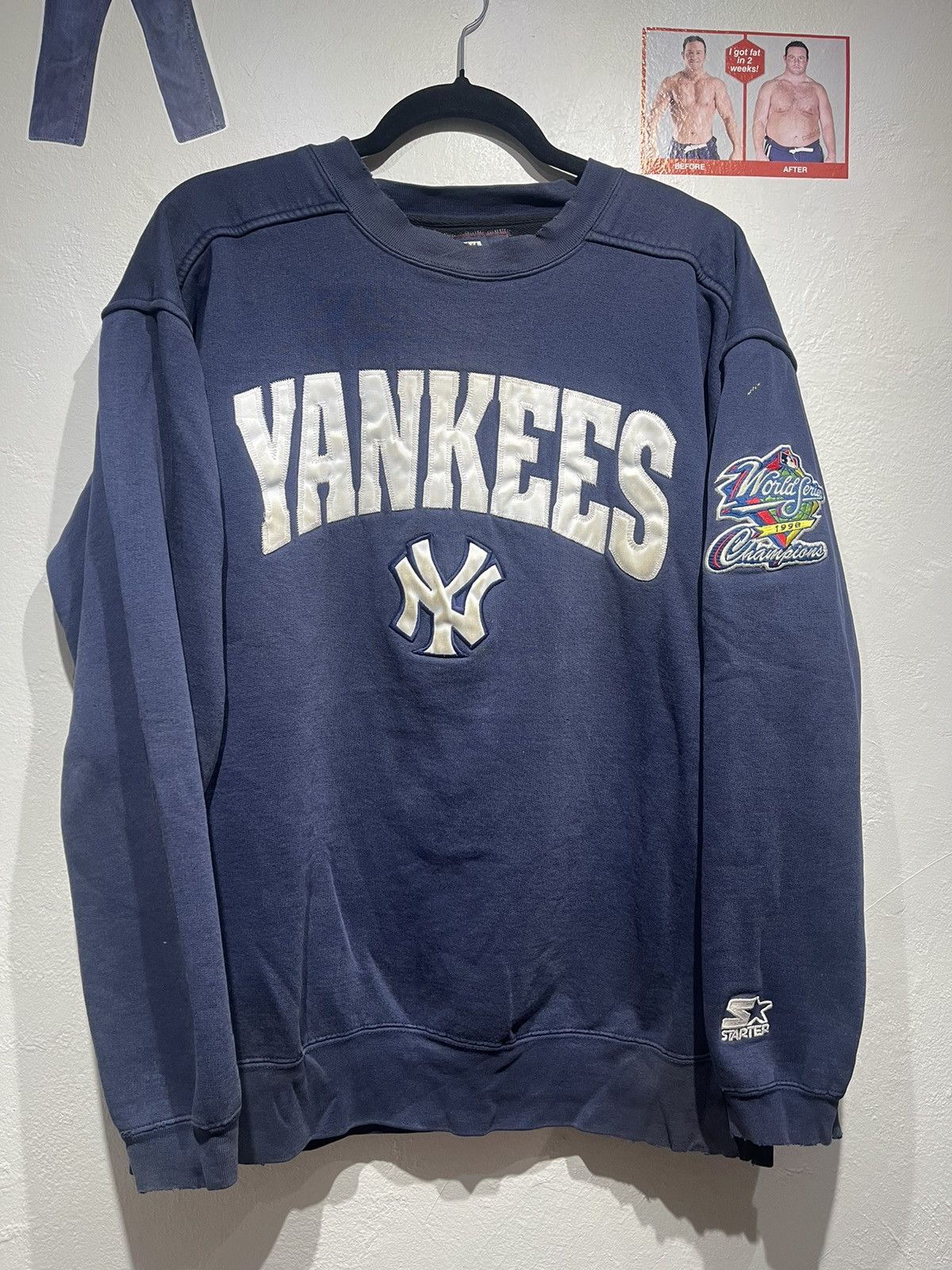 New York Yankees × Starter × Vintage Vintage 1998 Yankees World Series sweatshirt Size US L / EU 52-54 / 3 - 1 Thumbnail
