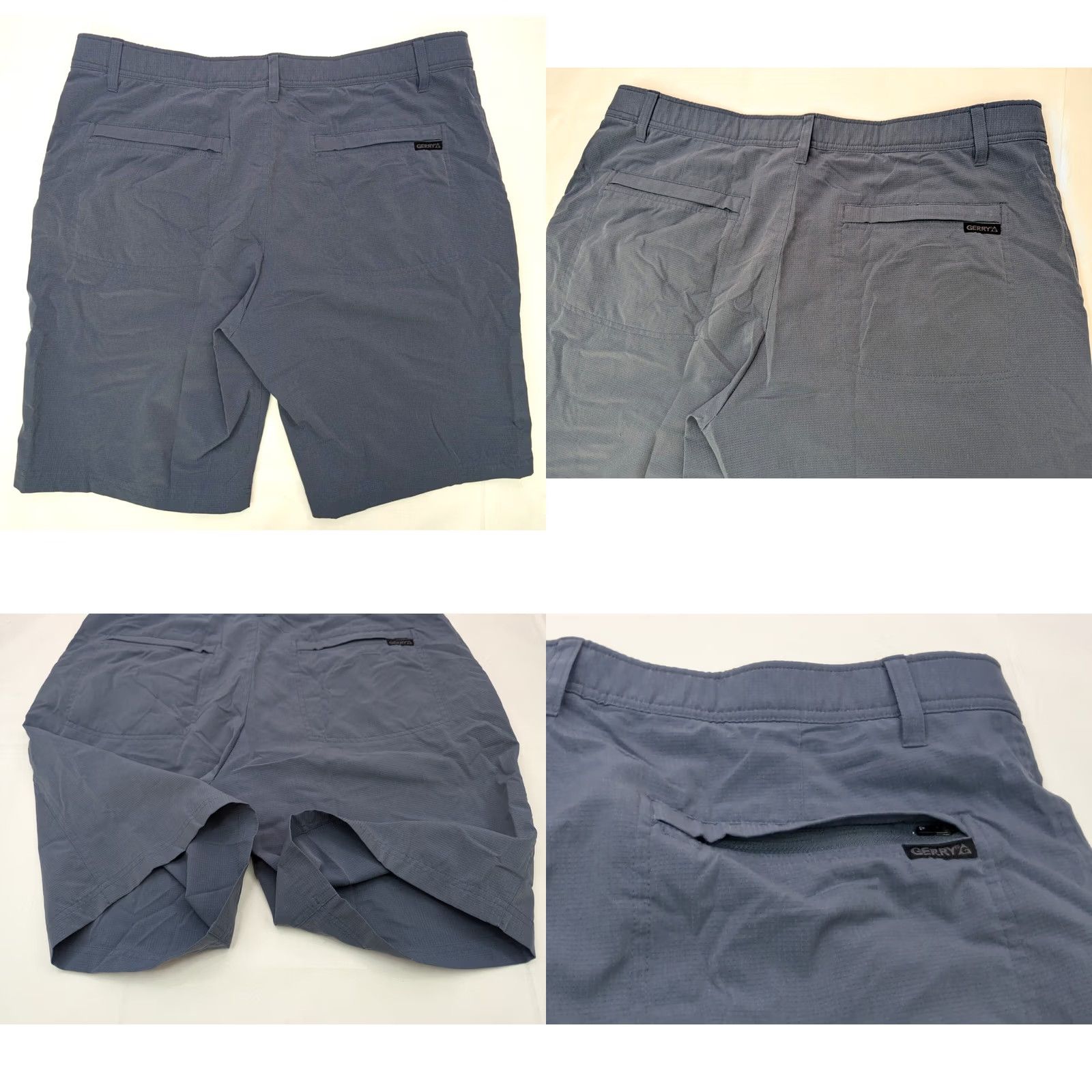 Vintage Gerry Chino Golf Shorts Men 38x10 Light Blue 10" Inseam 5-Pocket Ripstop Outdoor Comfort Regular Rise Knits Nylon Spandex Logo Size US 38 / EU 54 - 8 Thumbnail