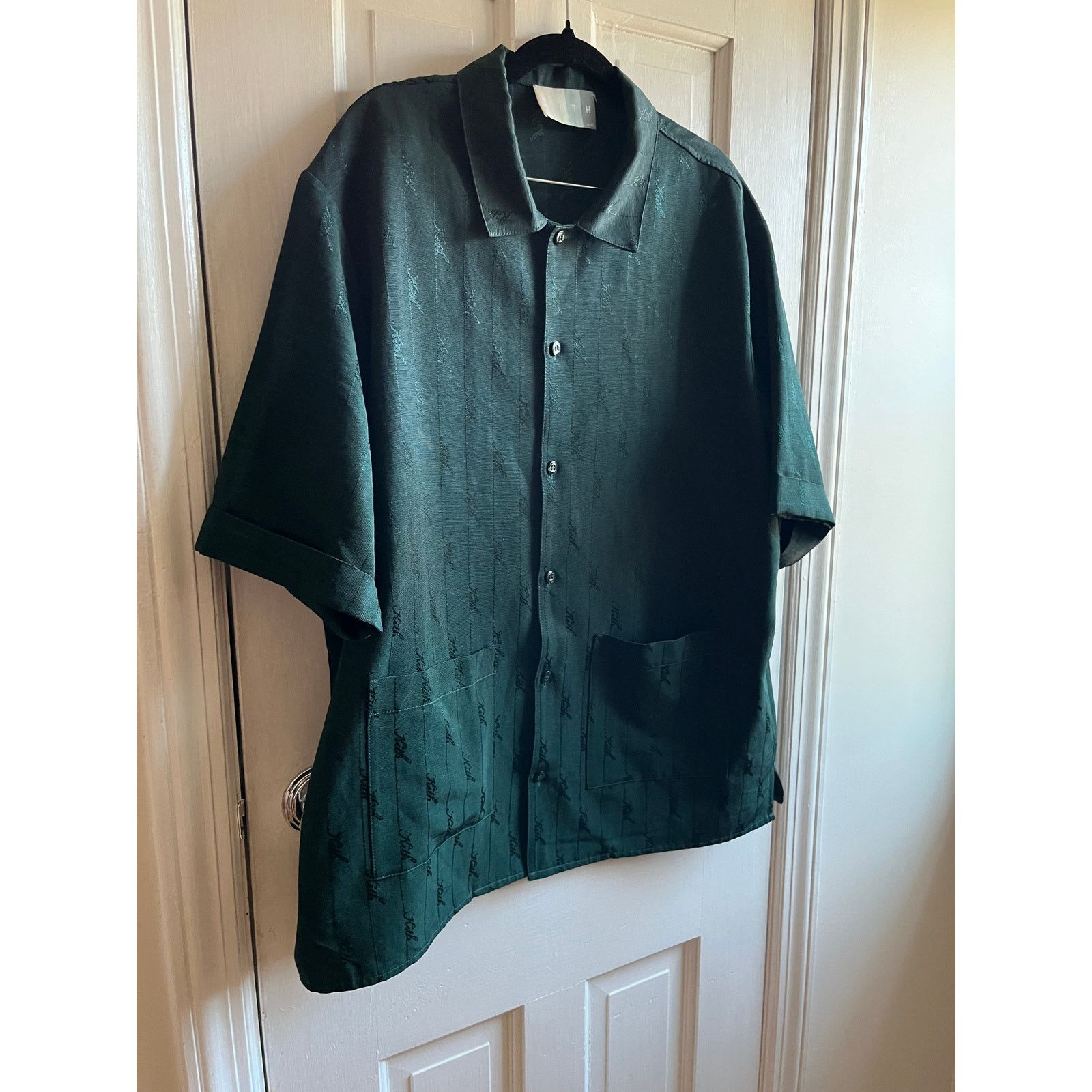 Kith KITH Monogram Logo Shirt | Dark Green Cotton Blend | Medium Size US M / EU 48-50 / 2 - 2 Thumbnail