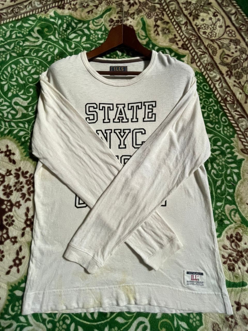 Vintage ILLS K7-09 VTG 80s STATE NYC IS CHANGE LIFE NYC T Shirt Size US L / EU 52-54 / 3 - 10 Thumbnail