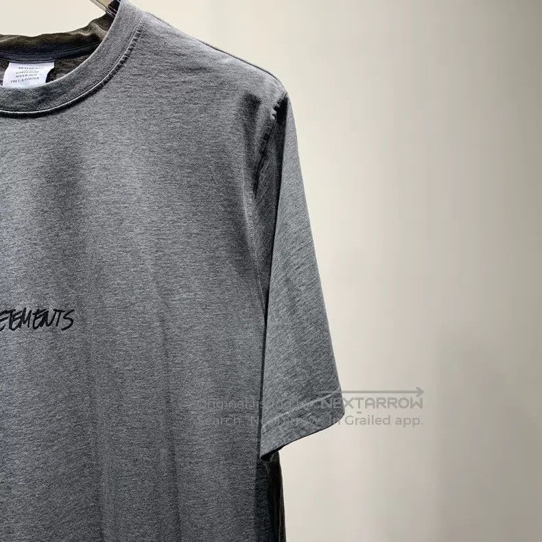 Vetements Vetements Logo Embroidered Print Grey Short Sleeve T-Shirt Size US M / EU 48-50 / 2 - 3 Thumbnail