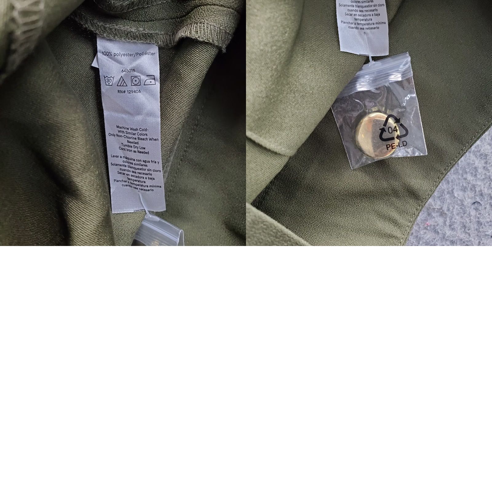 Venus Venus Pants Women Size 8 Green Tie Waist Gold Button Ankle Slit Back Zip Size 30" / US 8 / IT 44 - 9 Thumbnail