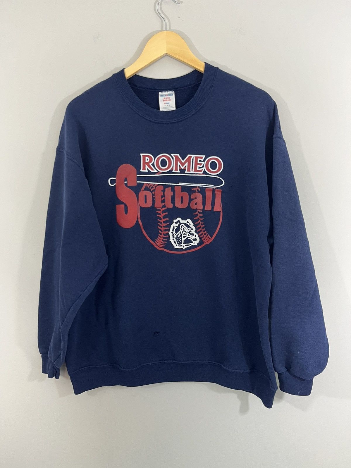 Vintage ROMEO Faded Navy Crewneck Sports Sweatshirt Size US L / EU 52-54 / 3 - 1 Thumbnail
