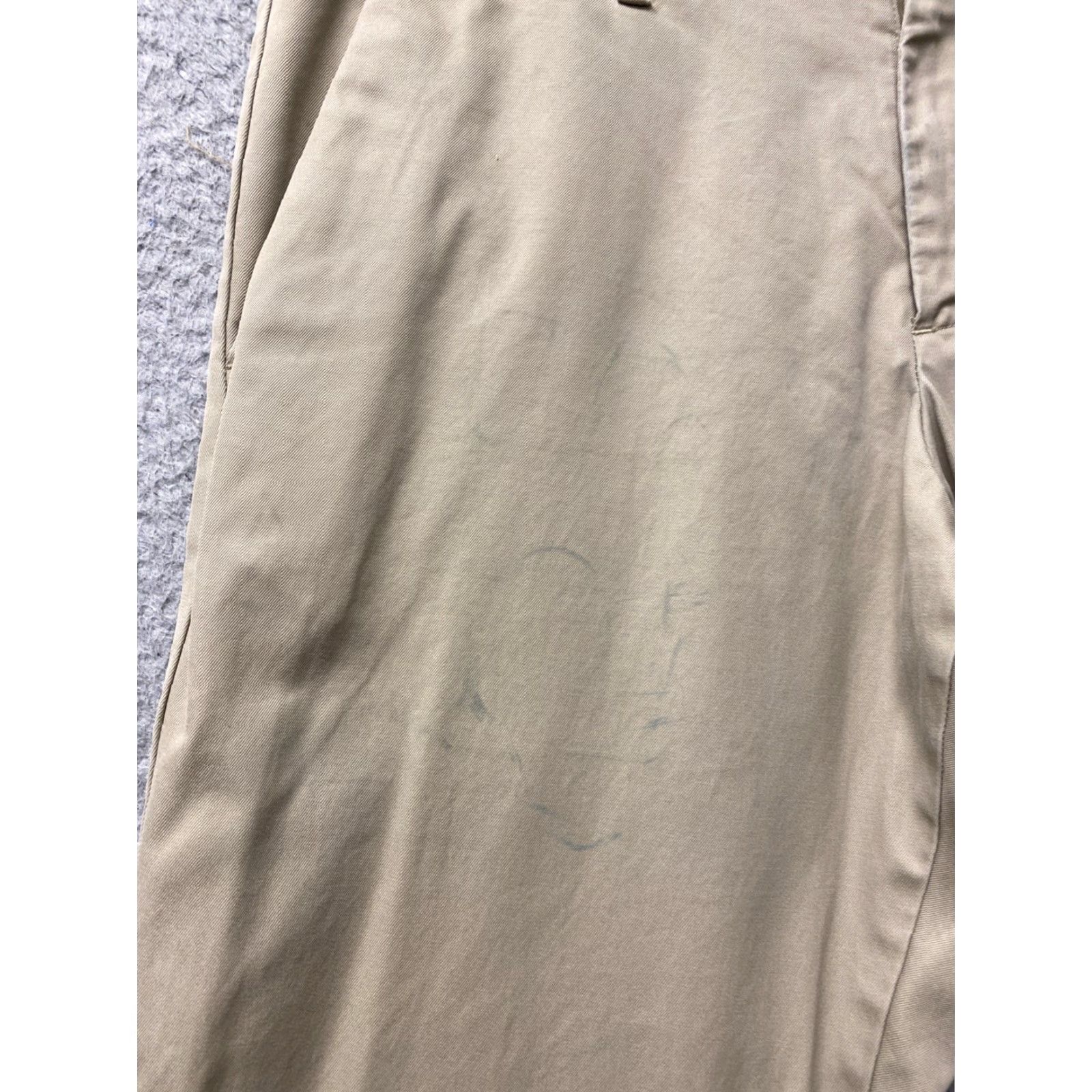 Gap GAP Pants Mens 31x30 Tan Slim Straight Flat Front Zip Button Chino Casual Business Travel Size US 31 - 3 Thumbnail