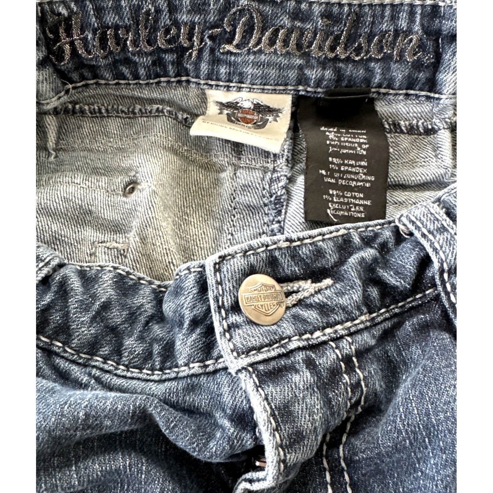 Harley Davidson Harley Davidson Womens Jeans Size 8 Bootcut Denim Biker Motorcycle Stonewashed Size 30" / US 8 / IT 44 - 7 Thumbnail