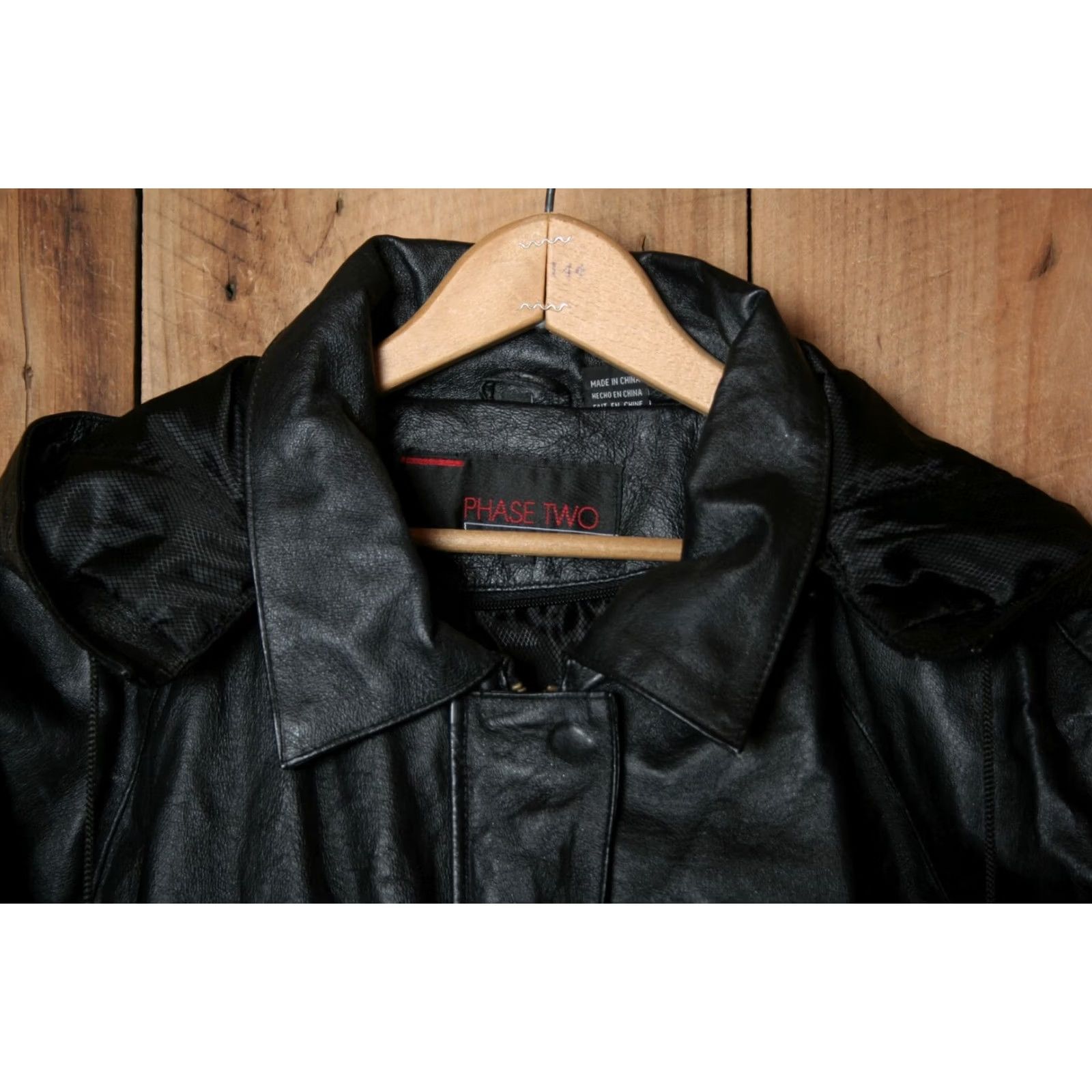 Vintage VINTAGE Phase Two Black Leather Hooded Parka Duster Jacket Women's 2X Size Zip Removable Hood Mens Womens Size XXL / US 16-18 / IT 52-54 - 2 Thumbnail