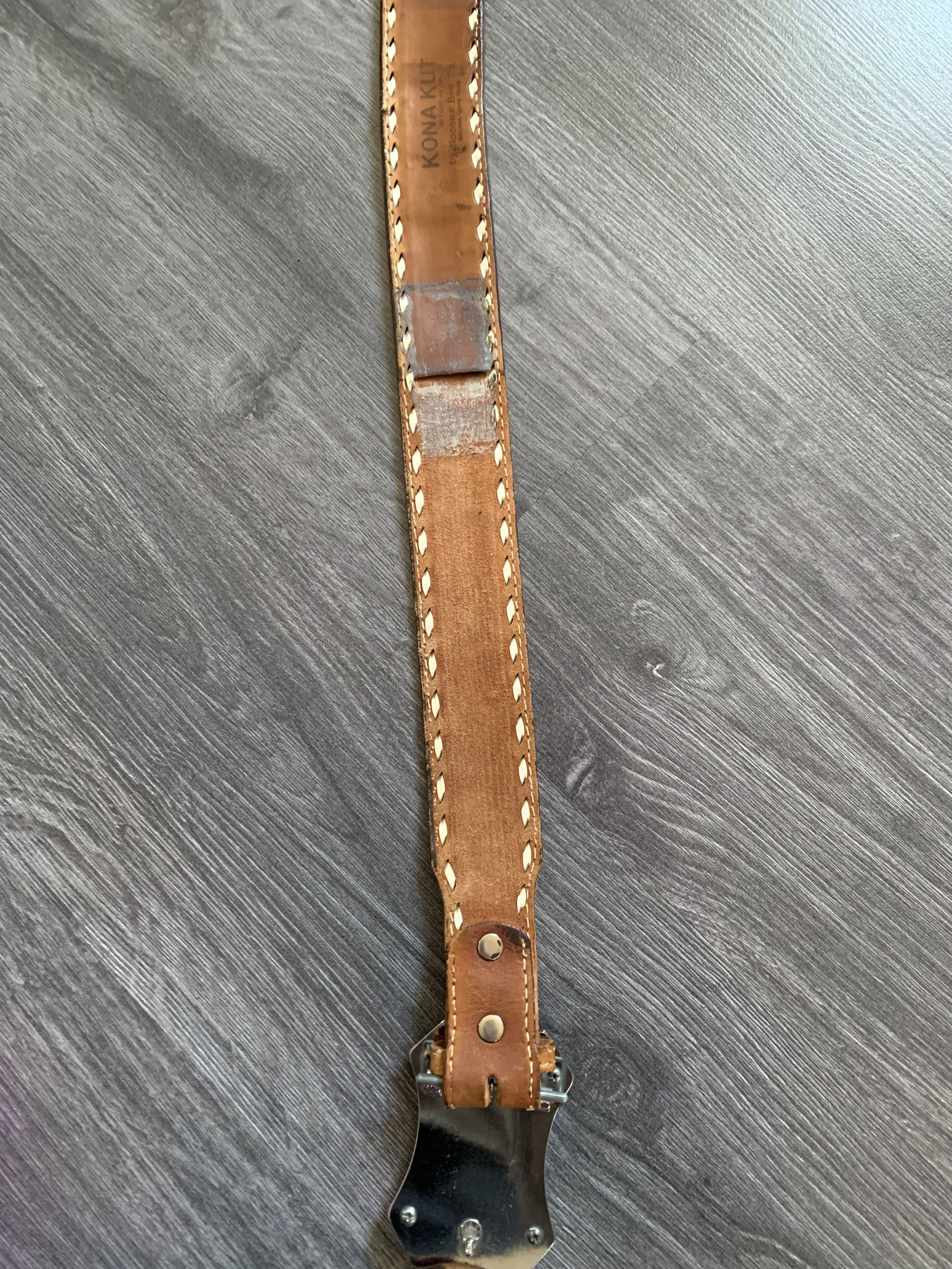 Vintage Vintage Leather Belt W/ Coin Buckle Size ONE SIZE - 6 Thumbnail