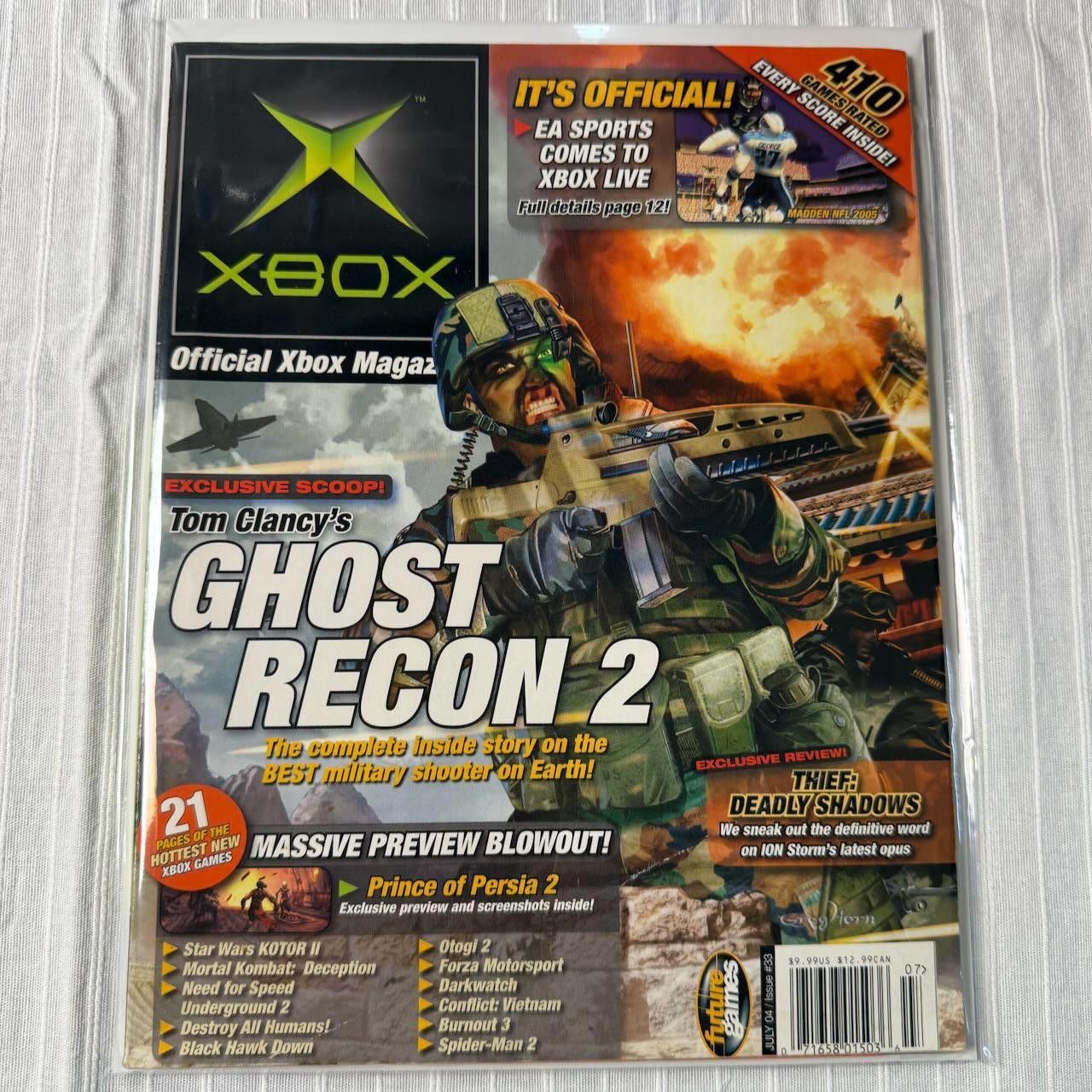 Other VTG XBOX Magazine #33 JUL 2004 Ghost Recon 2 RARE w/ Poster Size ONE SIZE - 12 Thumbnail