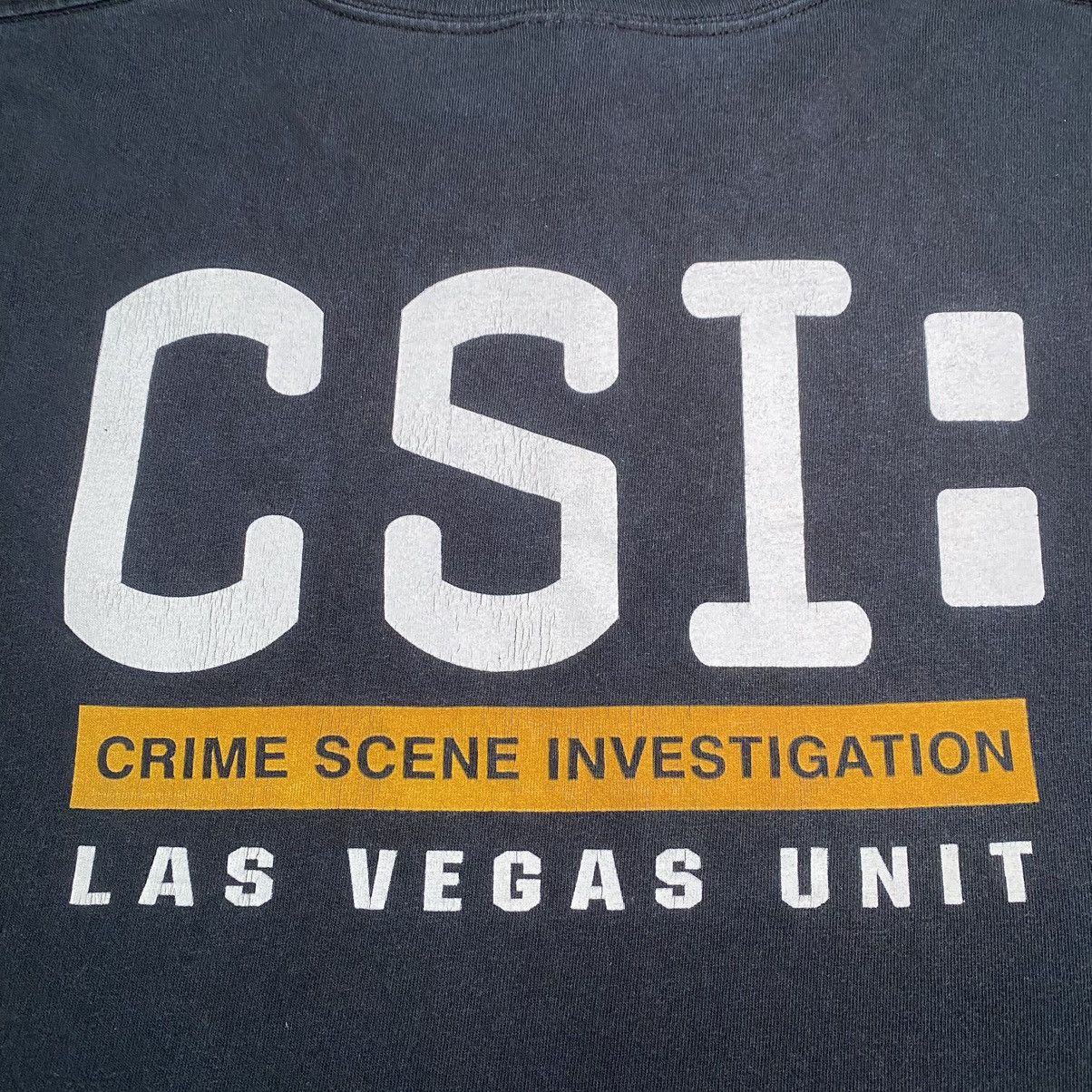 Vintage CSI Crime Scene Investigation Las Vegas Unit Promo Tshirt Size US XL / EU 56 / 4 - 8 Thumbnail