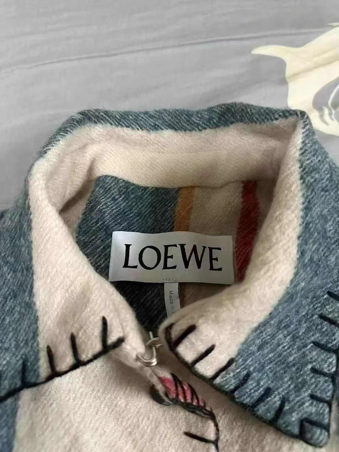 Loewe Loewe Leather Wool Coat Size M / US 6-8 / IT 42-44 - 4 Thumbnail