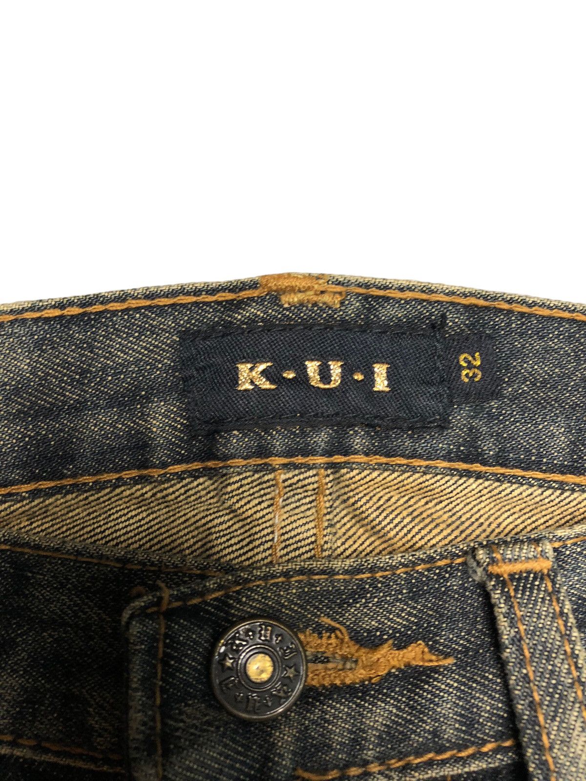 Japanese Brand Japanese Brand KUI distressed glitter rusty denim pants Size US 33 - 23 Thumbnail