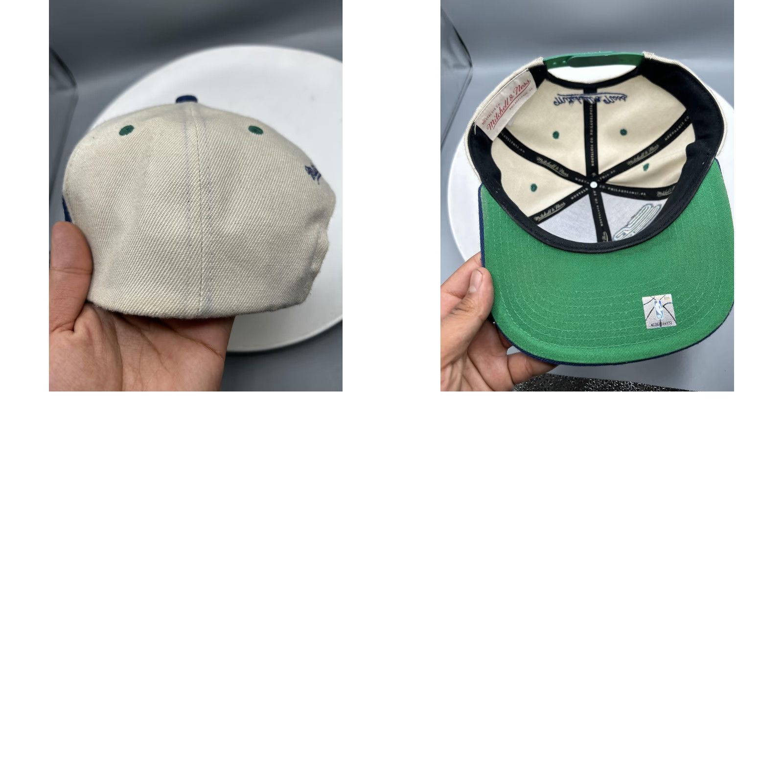 Mitchell & Ness Dallas Mavericks Hat Cap Snap Back Blue White NBA Mens Two Tone - Mitchell & Ness Nostalgia Co. Adjustable One Size Size ONE SIZE - 8 Thumbnail