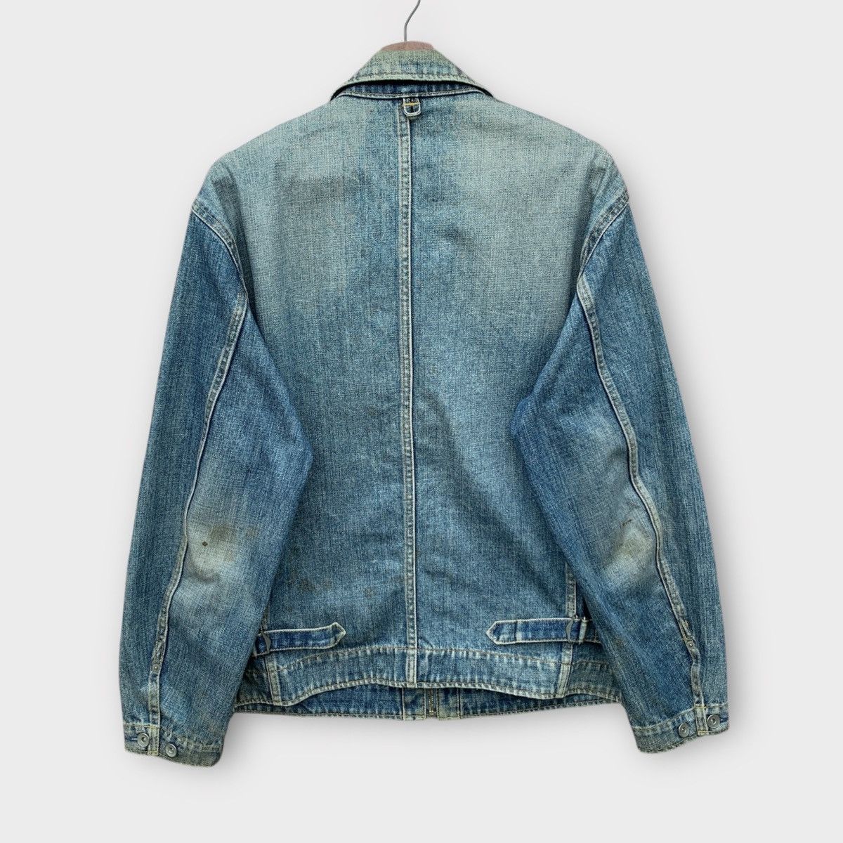Uniqlo VINTAGE DISTRESSED UNIQLO DETROIT DENIM WORK JACKET Size US L / EU 52-54 / 3 - 3 Thumbnail