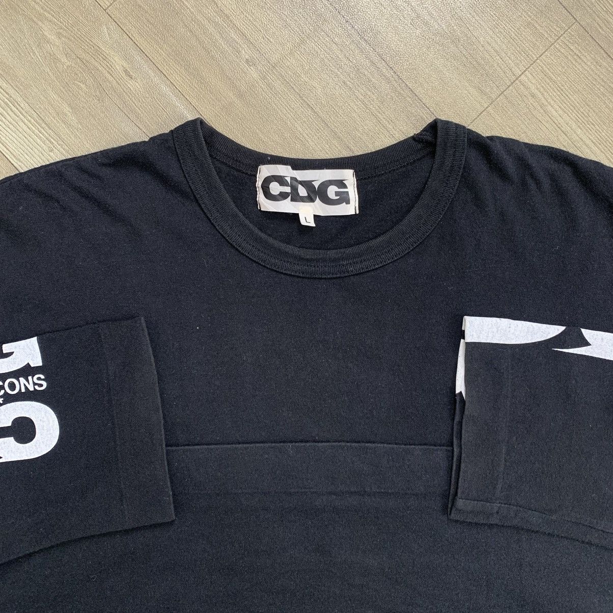 Comme des Garcons Comme des Garcons Side Taped Longsleeve Tshirt Size US L / EU 52-54 / 3 - 4 Thumbnail