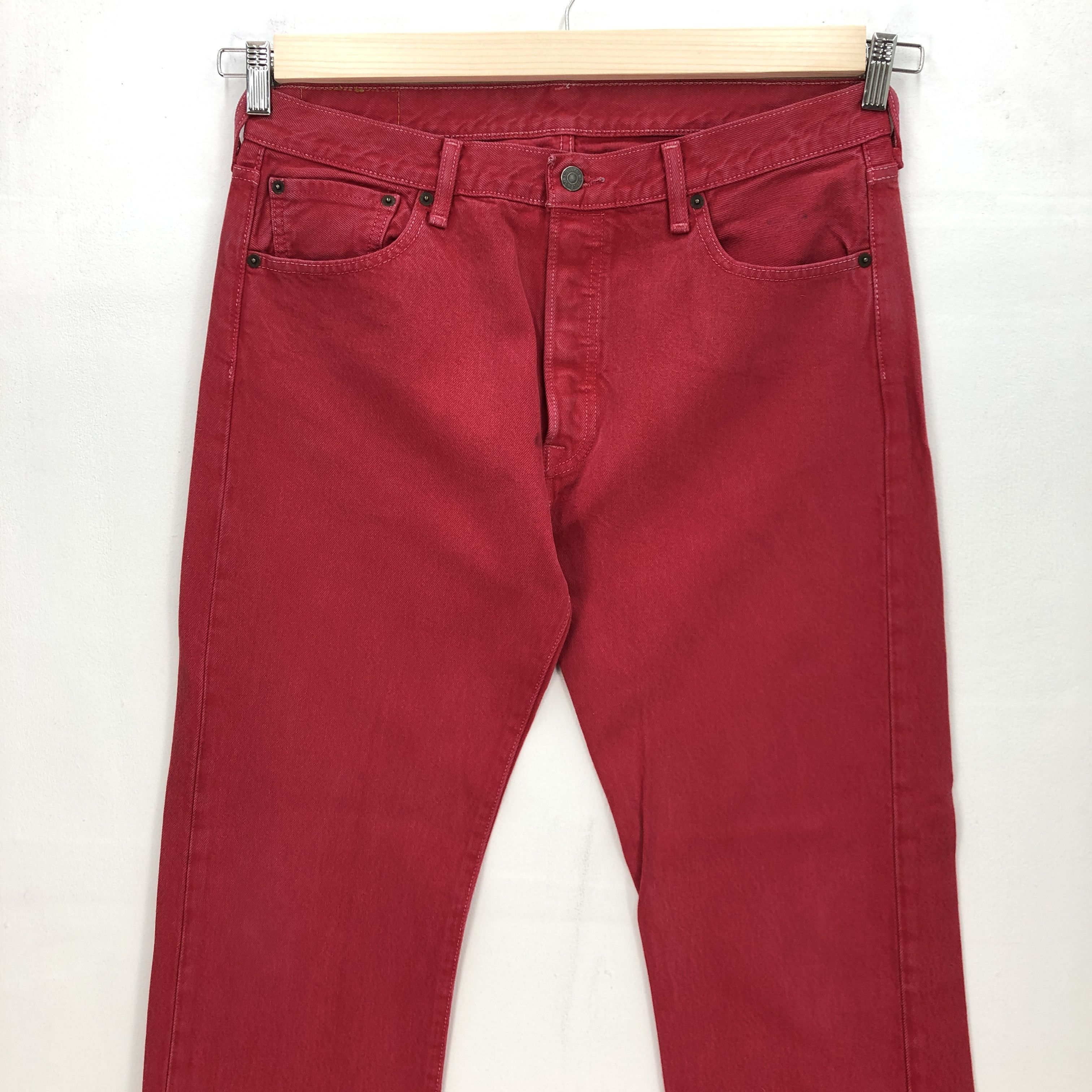 Levi's Vintage Levis Jeans Levi's 501 Denim Levis Red Colour Pants Size US 34 / EU 50 - 3 Thumbnail