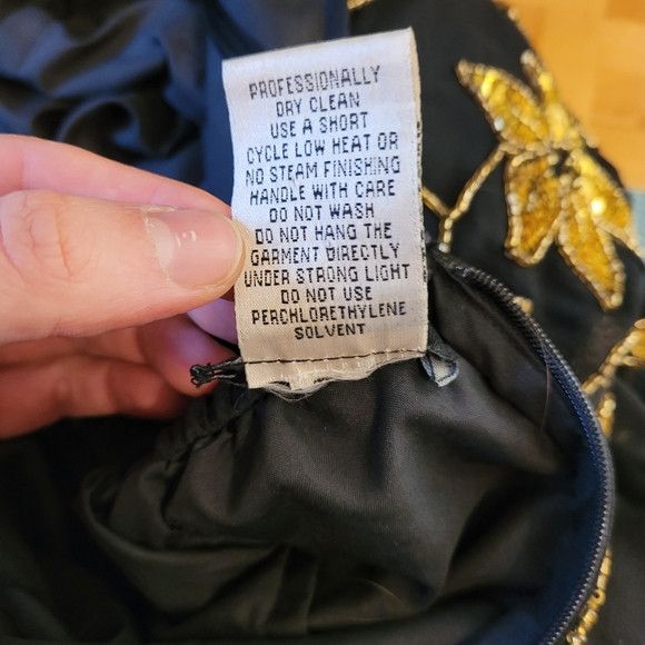 Other Venus vintage 100% silk golden embellished black dress - M Size M / US 6-8 / IT 42-44 - 6 Thumbnail