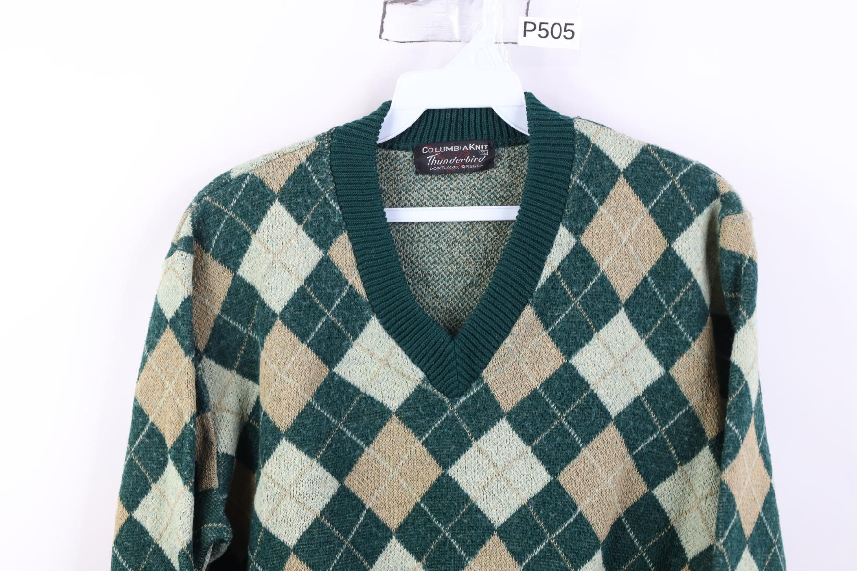 Vintage Vintage 60s 70s Streetwear Boxy Fit Knit Argyle Sweater USA Size US XL / EU 56 / 4 - 2 Thumbnail