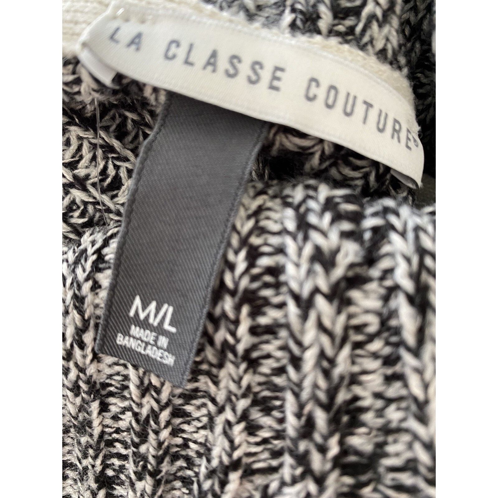 LA panoplie La Classe Couture Cowl Neck Knit Poncho M/L sweater A003062 Size M / US 6-8 / IT 42-44 - 5 Thumbnail
