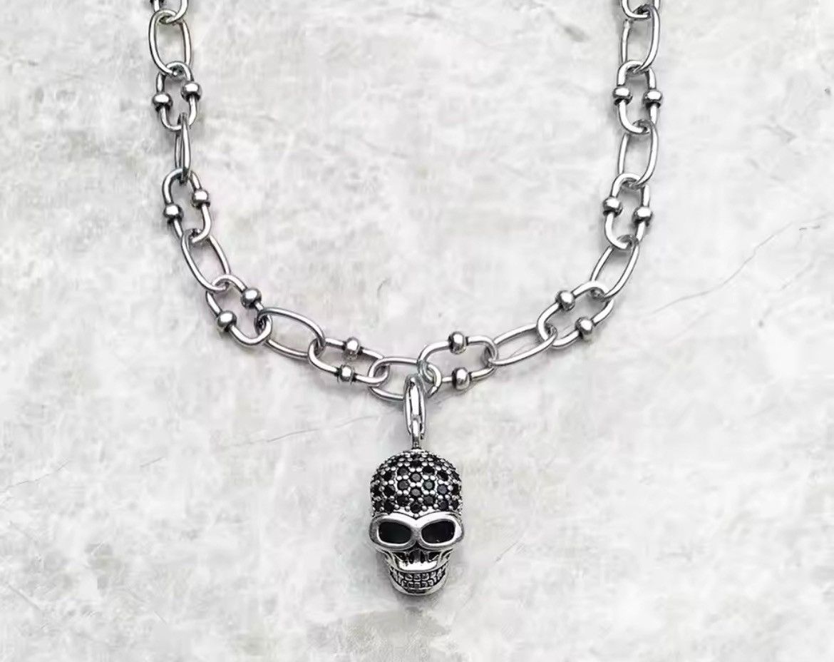 Other Skull Pave Charm Necklace Size ONE SIZE - 1 Thumbnail