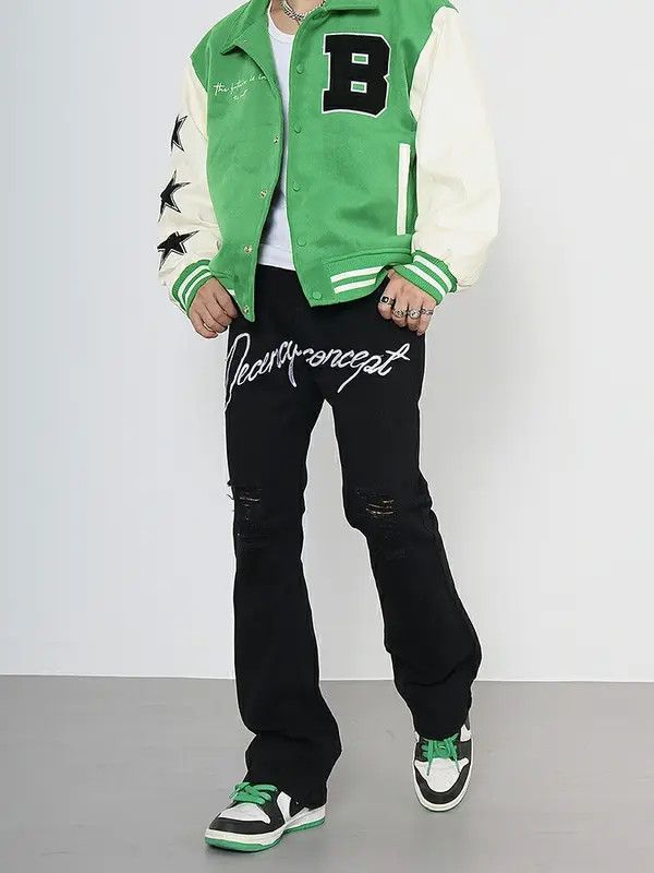 VIBE skate graphic ripped flare jeans Size US 32 / EU 48 - 1 Thumbnail