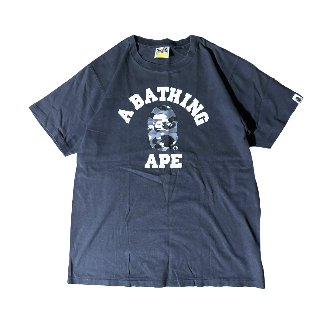 BAPE Camo College Glow In The Dark Black Tee (M)