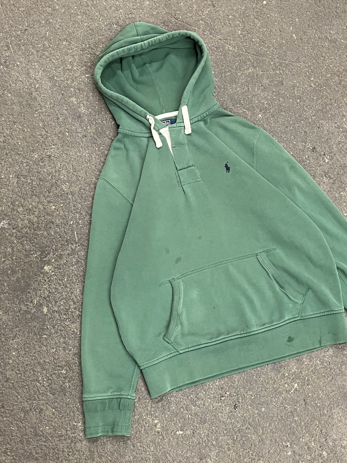 Polo Ralph Lauren × Vintage Polo Ralph Lauren vintage earth tone green thermal hoodie Size US L / EU 52-54 / 3 - 1 Thumbnail