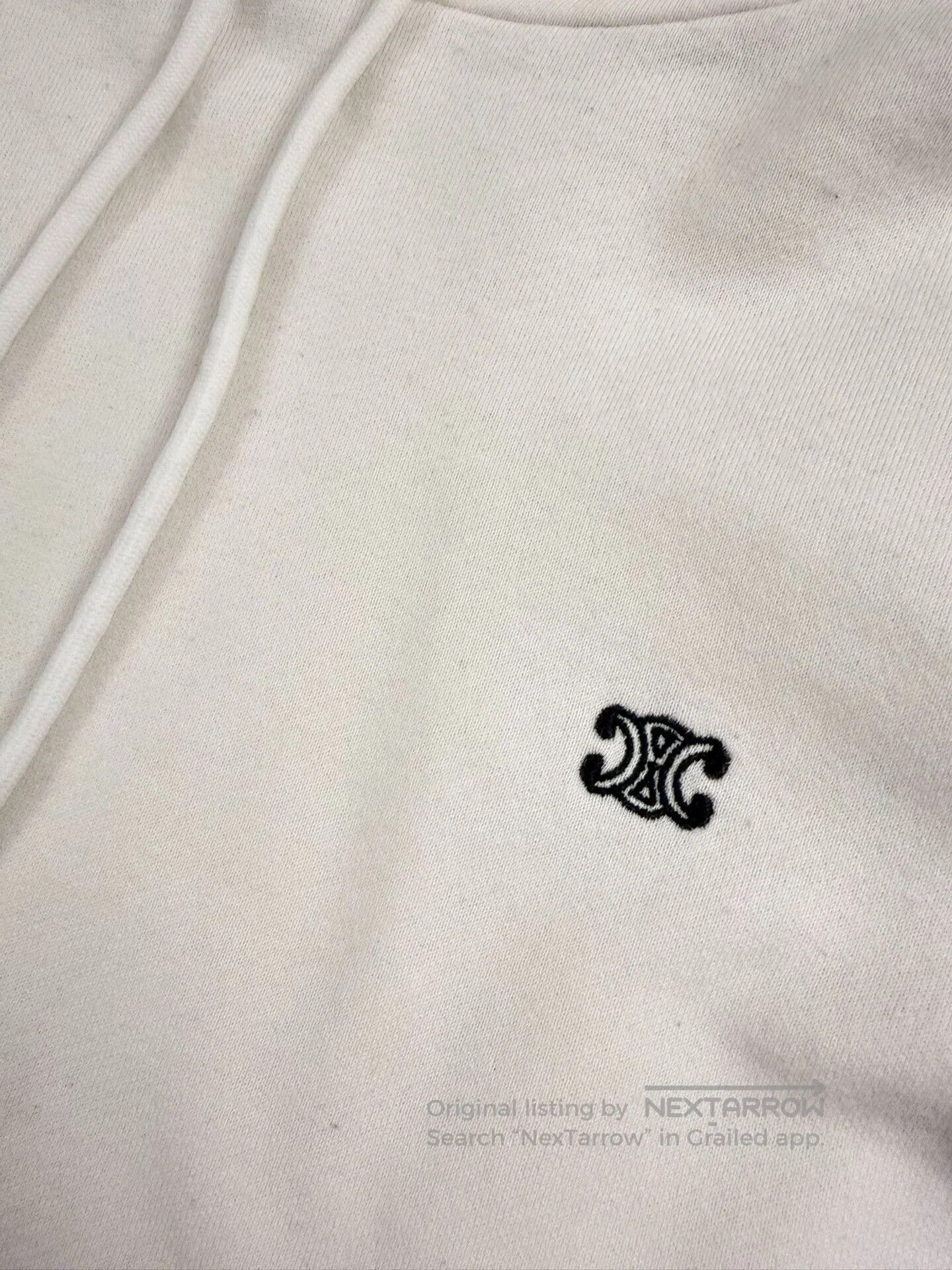 Celine Celine White Logo Hoodie by Hedi Slimane. Size XS / US 0-2 / IT 36-38 - 3 Thumbnail