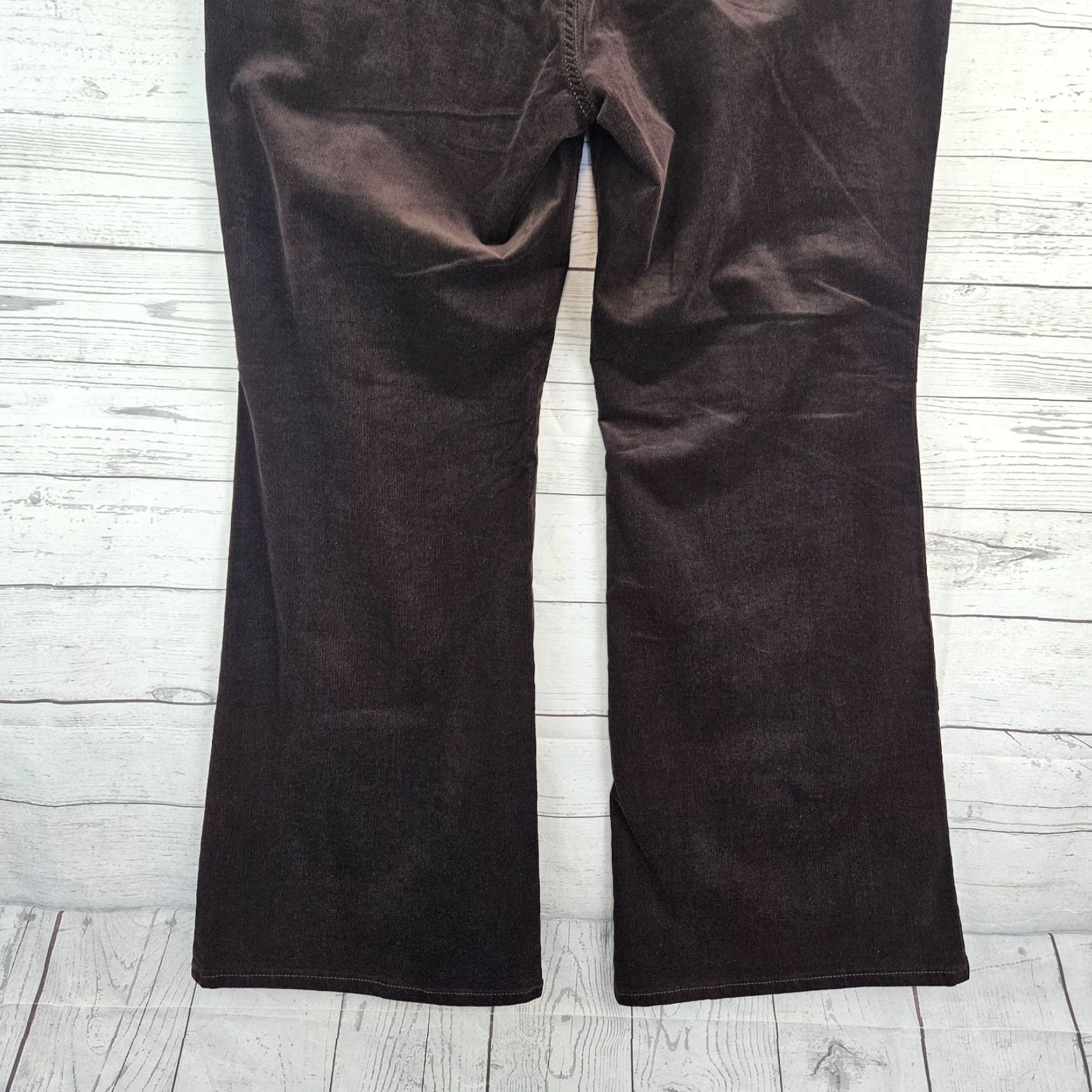 Loft Ann Taylor LOFT Womens Slim Flare Corduroy Pants Sz 18 Brown High Rise Size 40" / US 18 - 5 Thumbnail