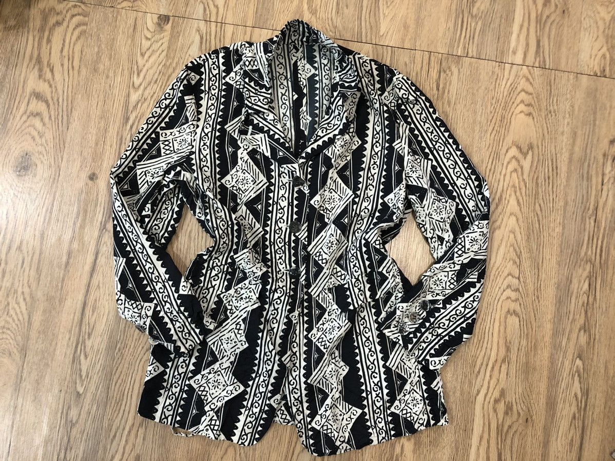 Vintage × Y's × Yohji Yamamoto Vintage 80’s Yohji Yamamoto Arts blouse Size M / US 6-8 / IT 42-44 - 2 Thumbnail