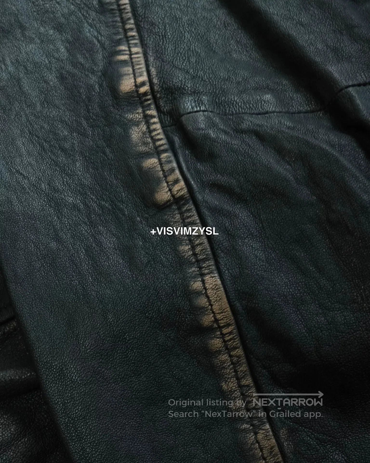 Beams Japan stylish distressed black leather jacket. Size US S / EU 44-46 / 1 - 4 Thumbnail