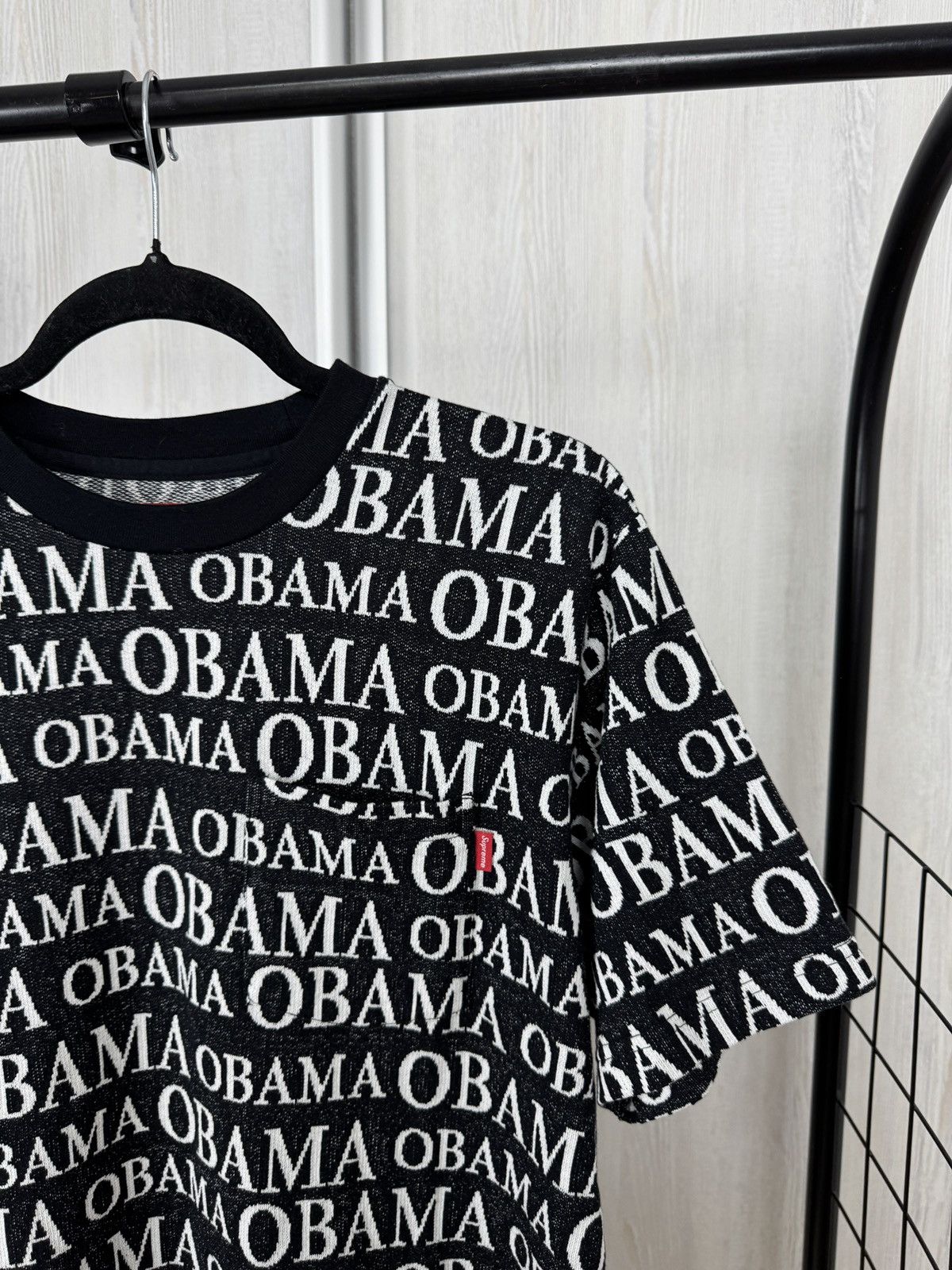 Supreme SUPREME Obama Jacquard S/S Short Sleeve Top T-shirt Black Size US M / EU 48-50 / 2 - 4 Thumbnail