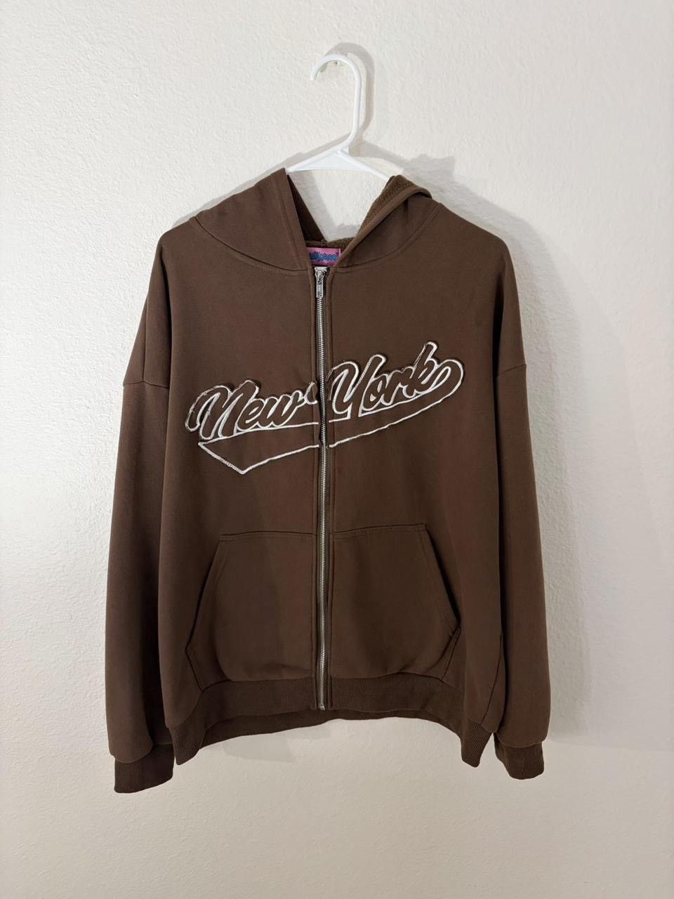 Other edikted brown new york oversized zip up hoodie Size XS / US 0-2 / IT 36-38 - 1 Thumbnail