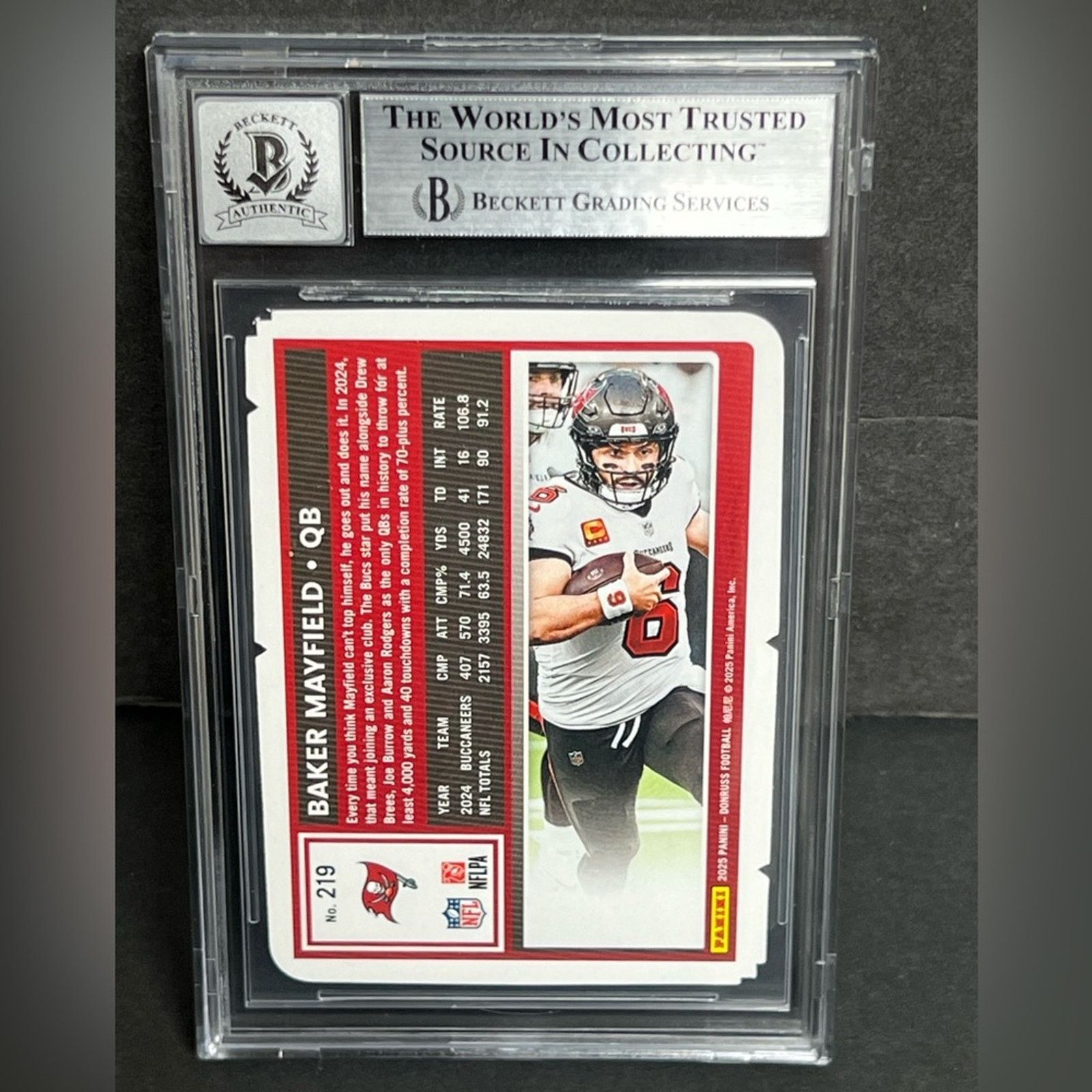 Other 2024 Panini On Card Auto Baker Mayfield Silver Die-Cut BGS Size ONE SIZE - 4 Thumbnail