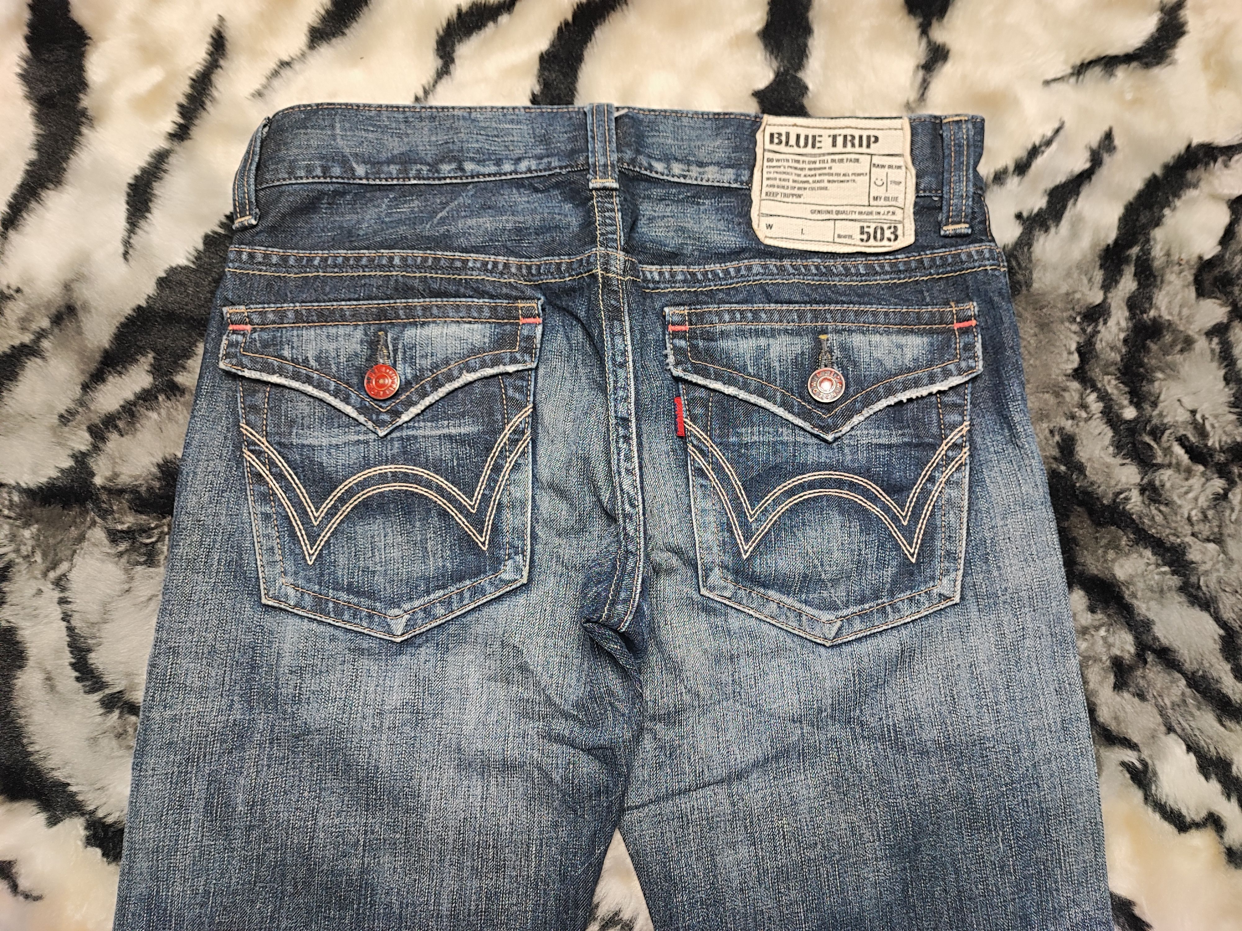 Edwin Edwin 503 Blue Trip Japan Distressed Jeans Size US 32 / EU 48 - 15 Thumbnail