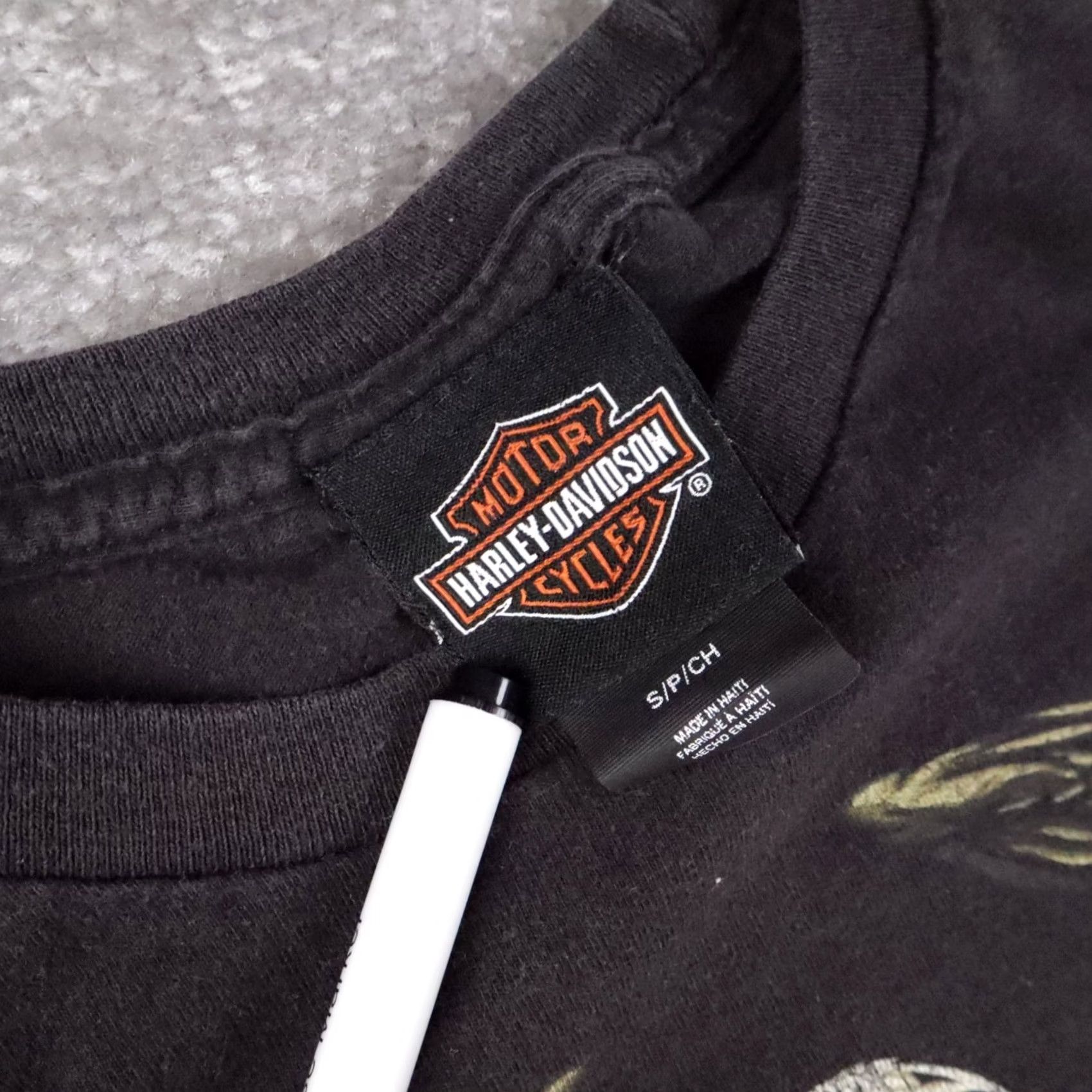 Harley Davidson VINTAGE Harley-Davidson Motorcycles Utica Eagle Black Small Short Sleeve T-Shirt Mens Size US S / EU 44-46 / 1 - 4 Thumbnail