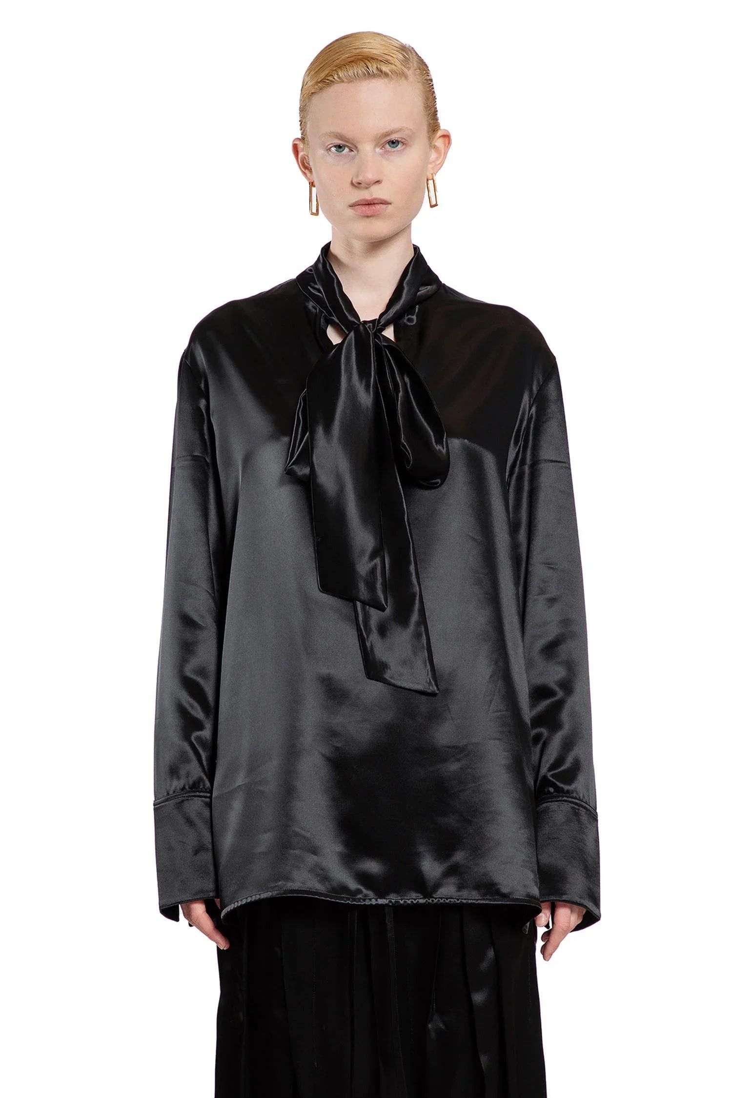 Jil Sander o1y1025 Blouse in Black Size M / US 6-8 / IT 42-44 - 1 Thumbnail