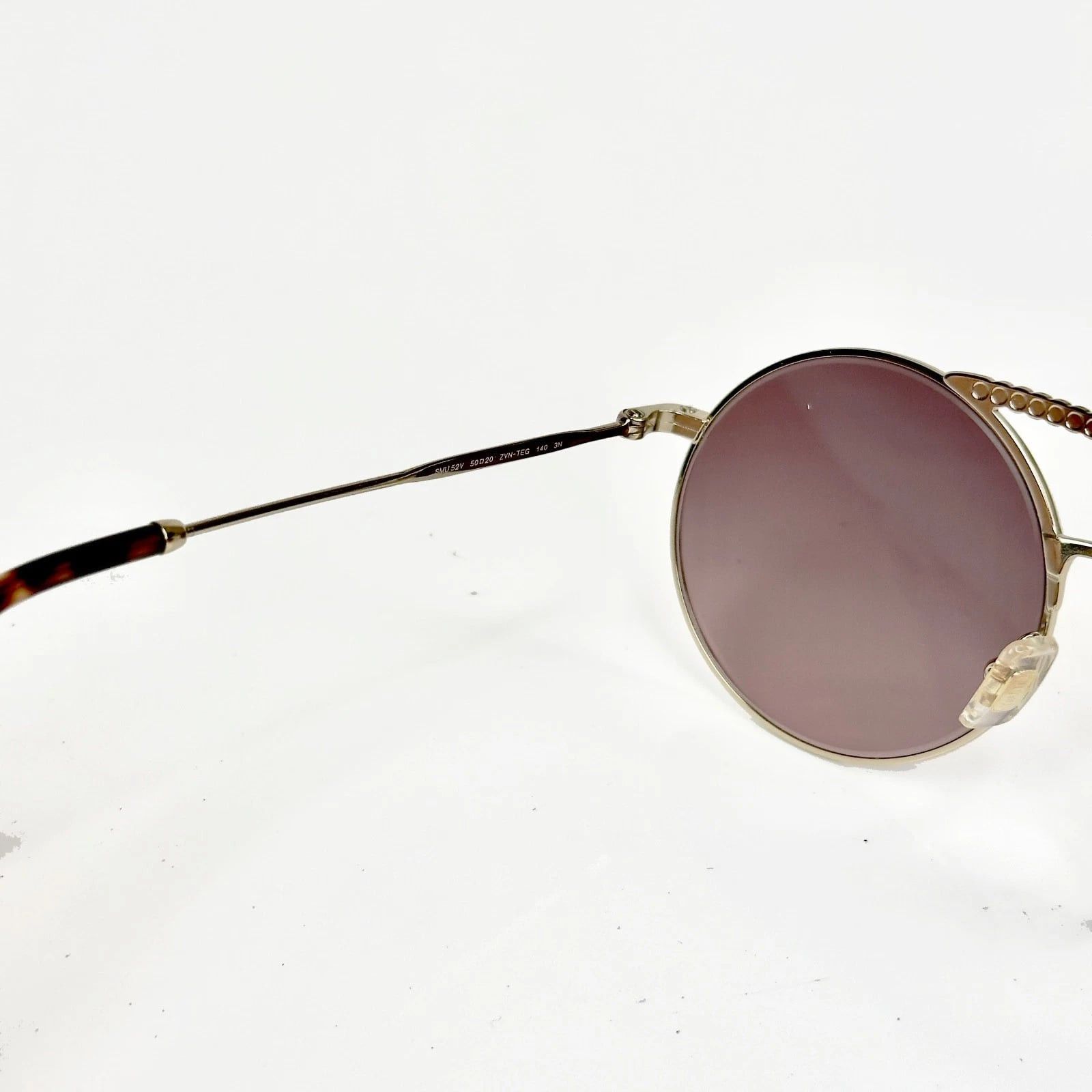 Miu Miu MIU MIU MU52VS SOCIETE CRYSTAL Strass Gold Pink Round 52V Size ONE SIZE - 2 Thumbnail